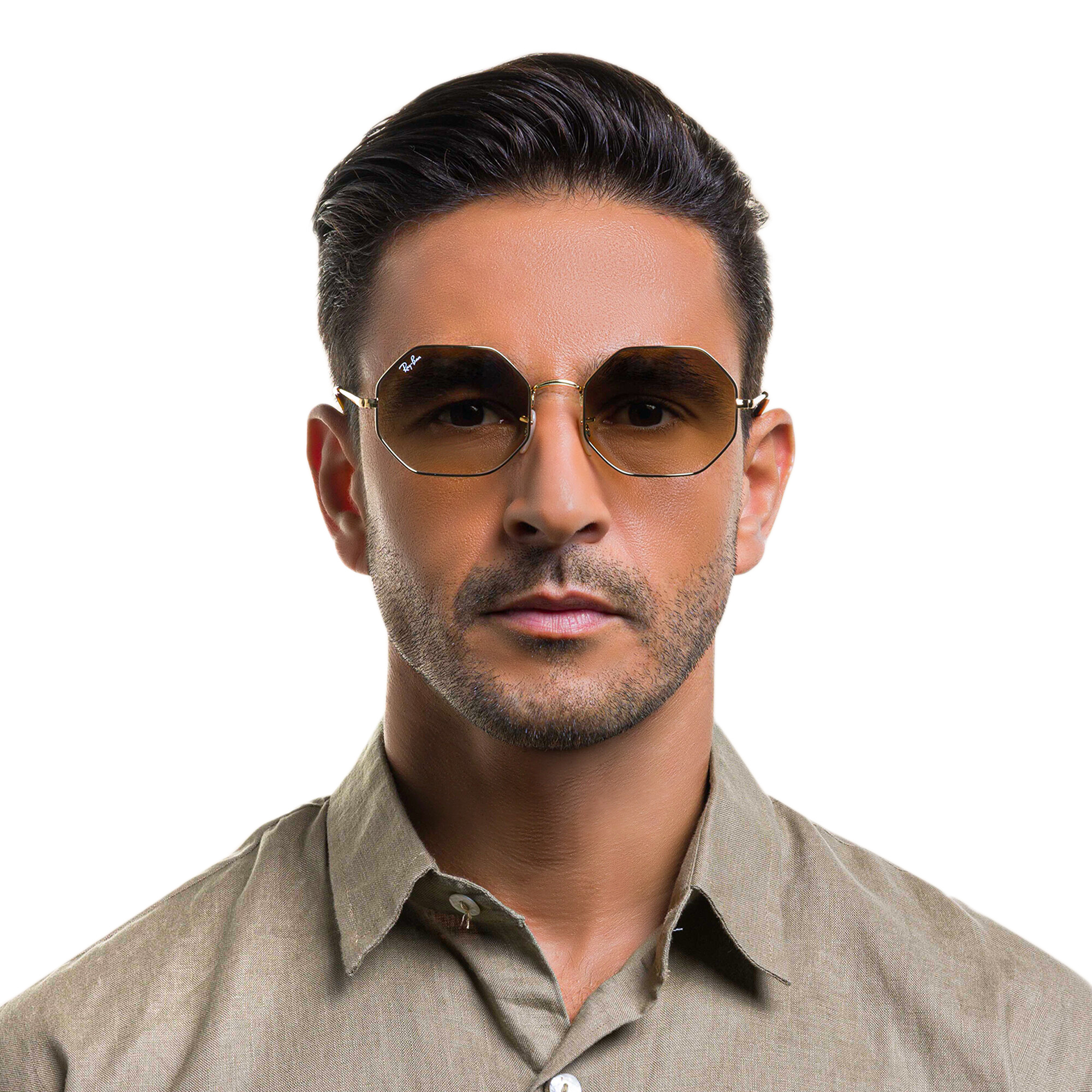 Ray-Ban Irregular Sunglasses in Gold – Product Photo 7