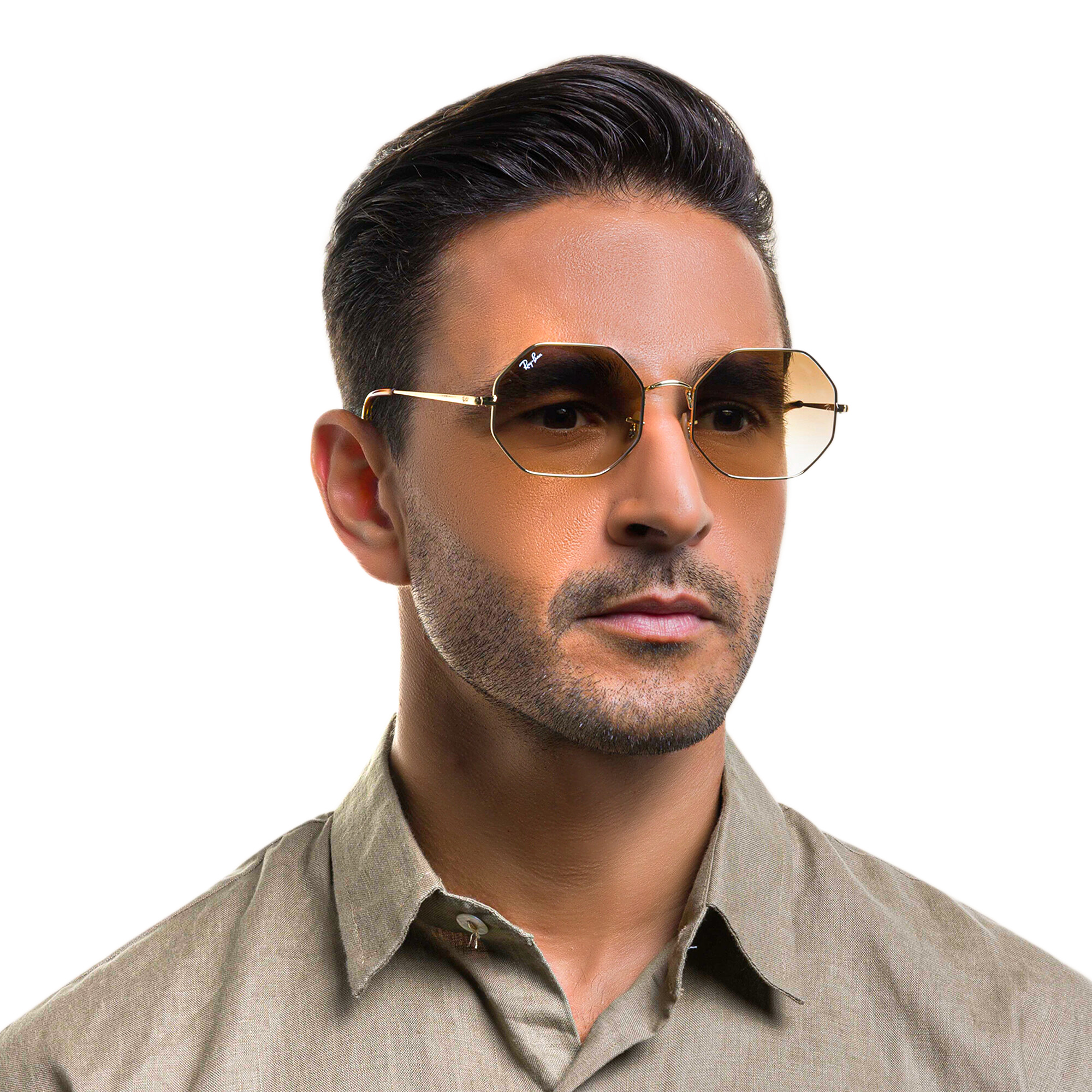 Ray-Ban Irregular Sunglasses in Gold – Product Photo 8