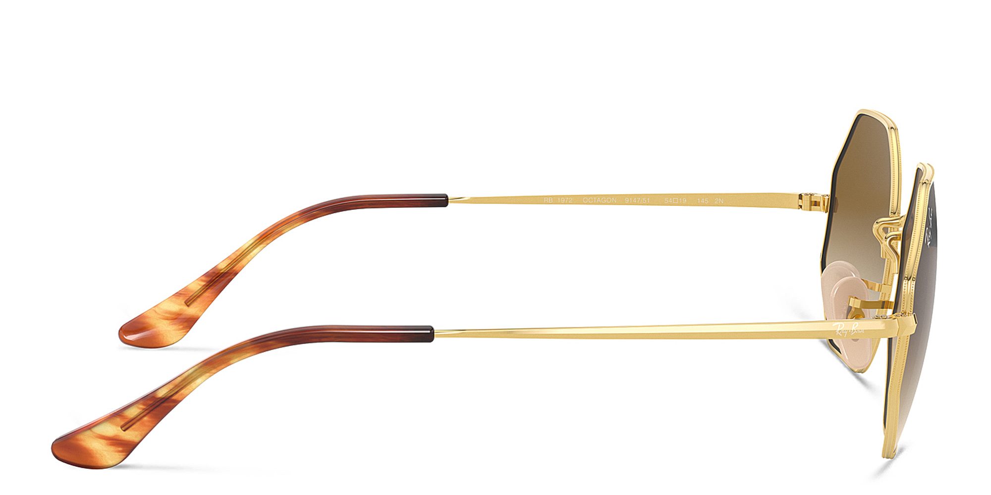 Ray-Ban Irregular Sunglasses in Gold – Product Photo 3