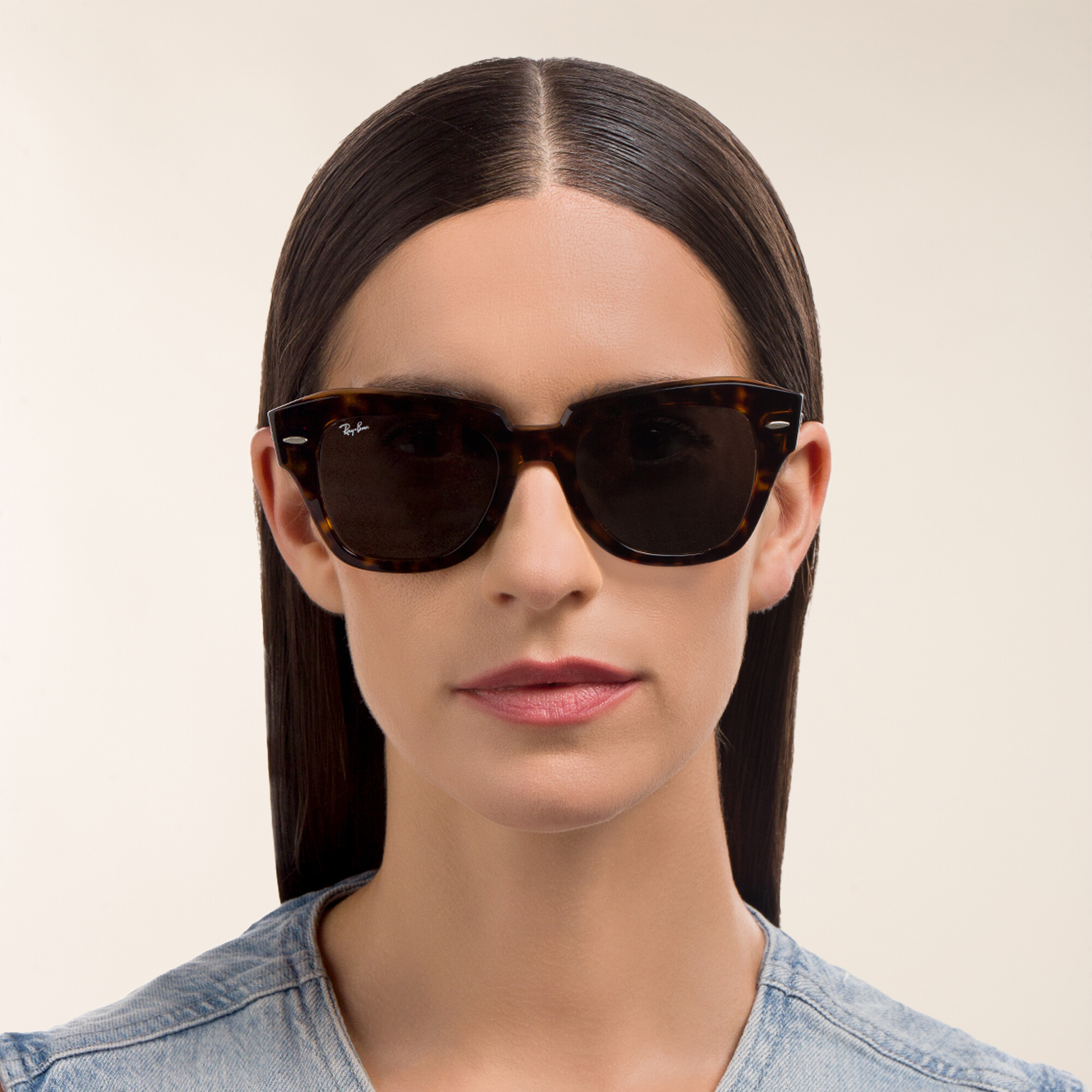 Ray-Ban State Street Unisex Square Sunglasses in Havana – Product Photo 5