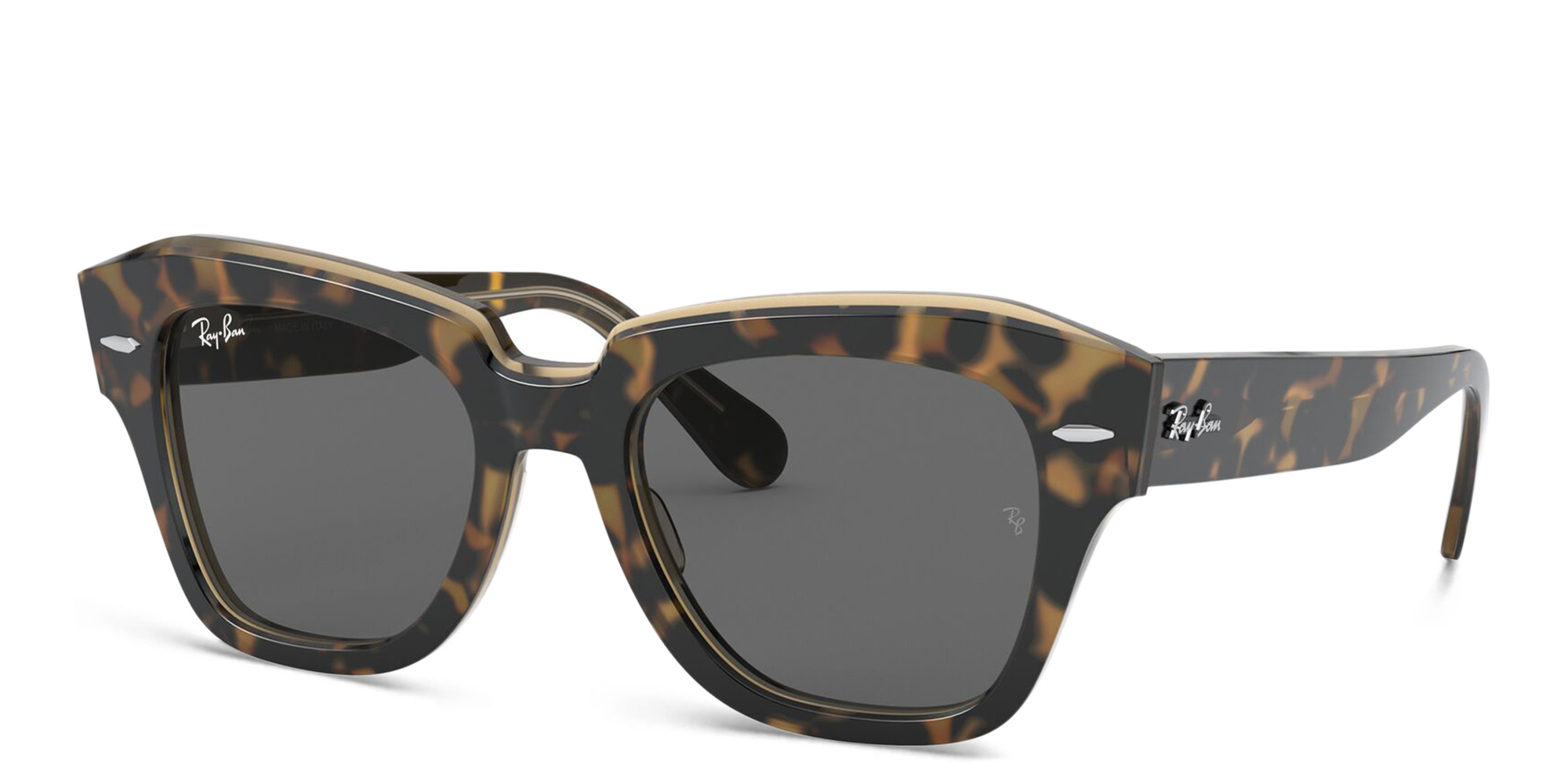Ray-Ban State Street Unisex Square Sunglasses in Havana – Product Photo 2