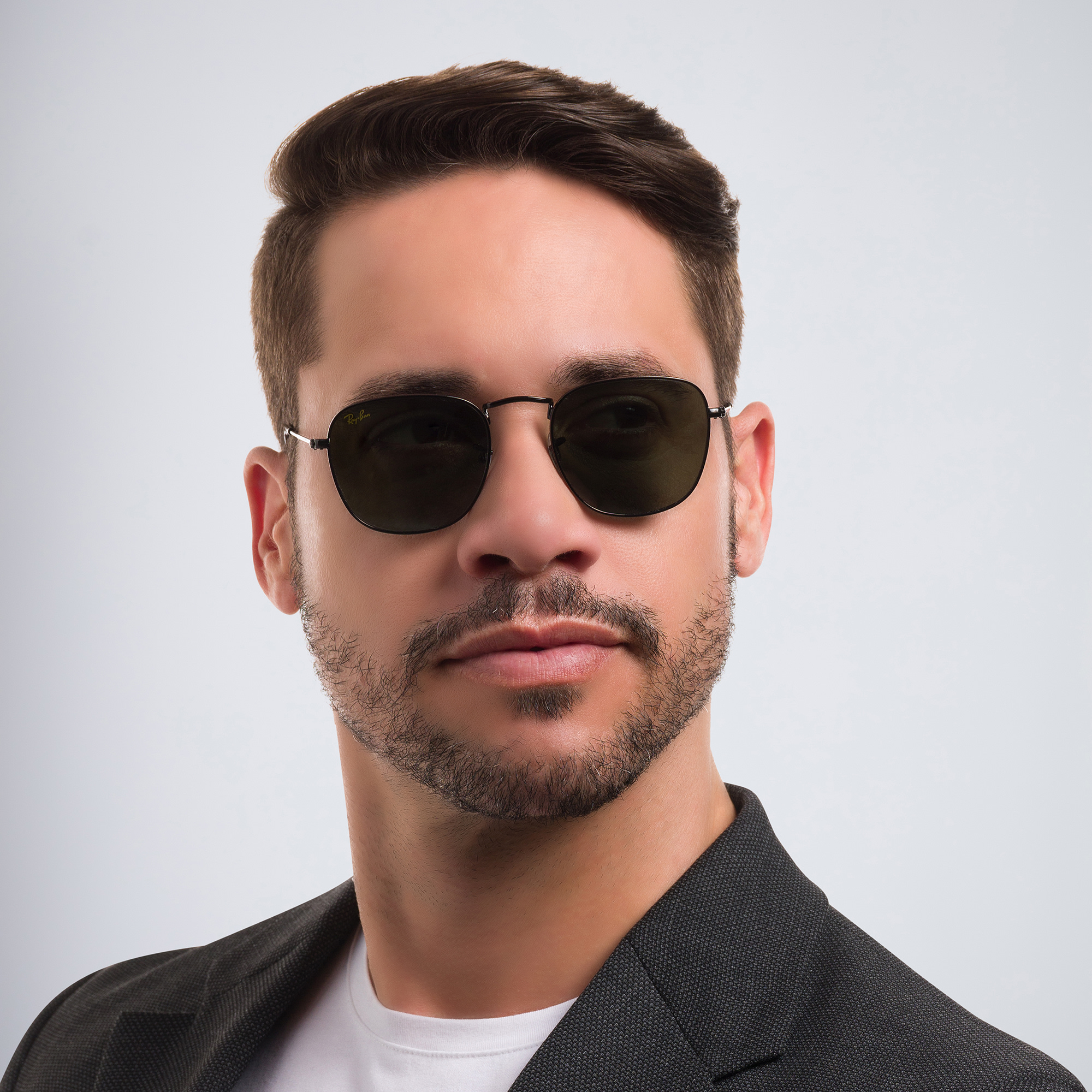 نظارة شمسية "فرانك" بإطار مربع من راي بان بلون أسود - صورة المنتج 6