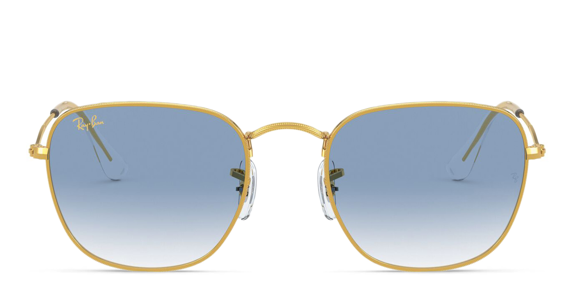 Shop Ray-Ban Frank Square Sunglasses in Polished Gold online.