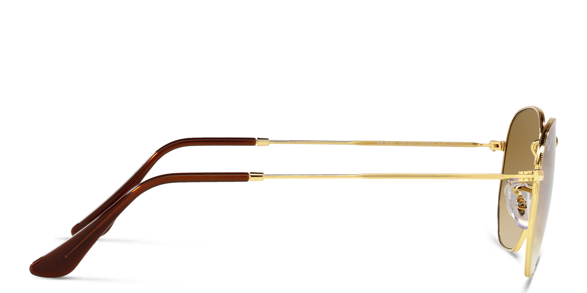 تسوق نظارات شمسية سداسية الشكل للجنسين راي بان بلون ذهبي لامع أونلاين.