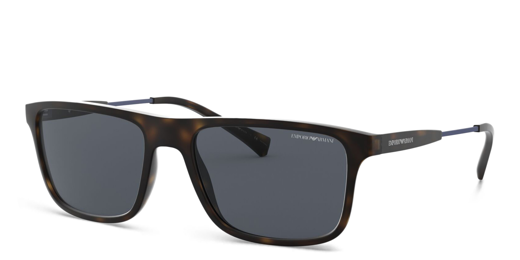 Emporio Armani Rectangle Sunglasses in Matte Havana – Product Photo 2
