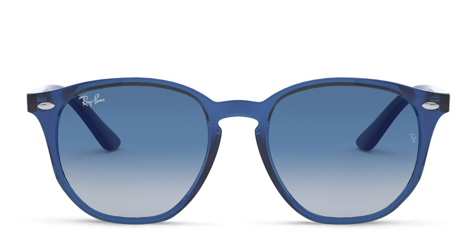 Ray-Ban Junior Kids Irregular Sunglasses in Transparent Blue – Product Photo 1