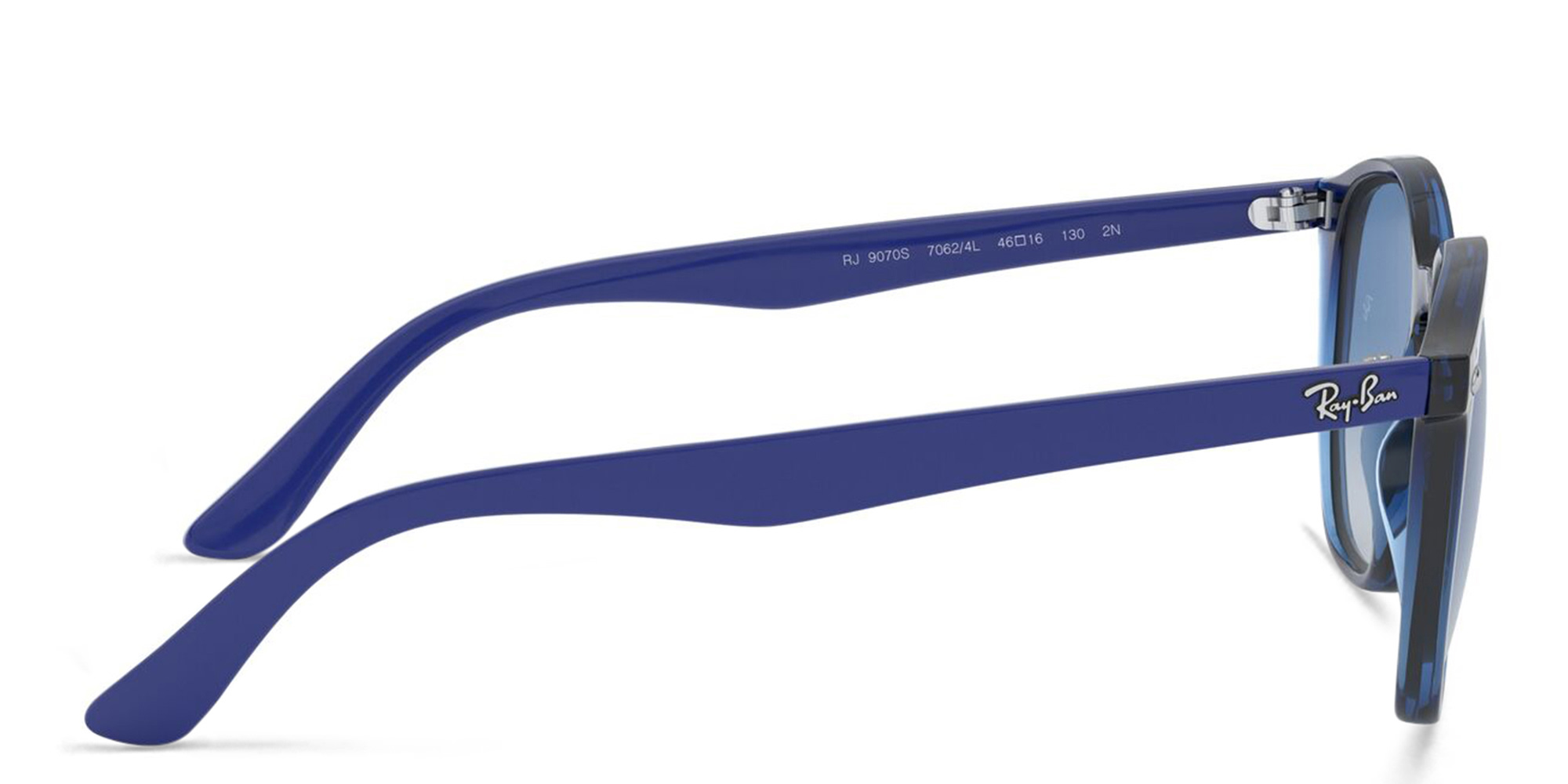 Ray-Ban Junior Kids Irregular Sunglasses in Transparent Blue – Product Photo 3