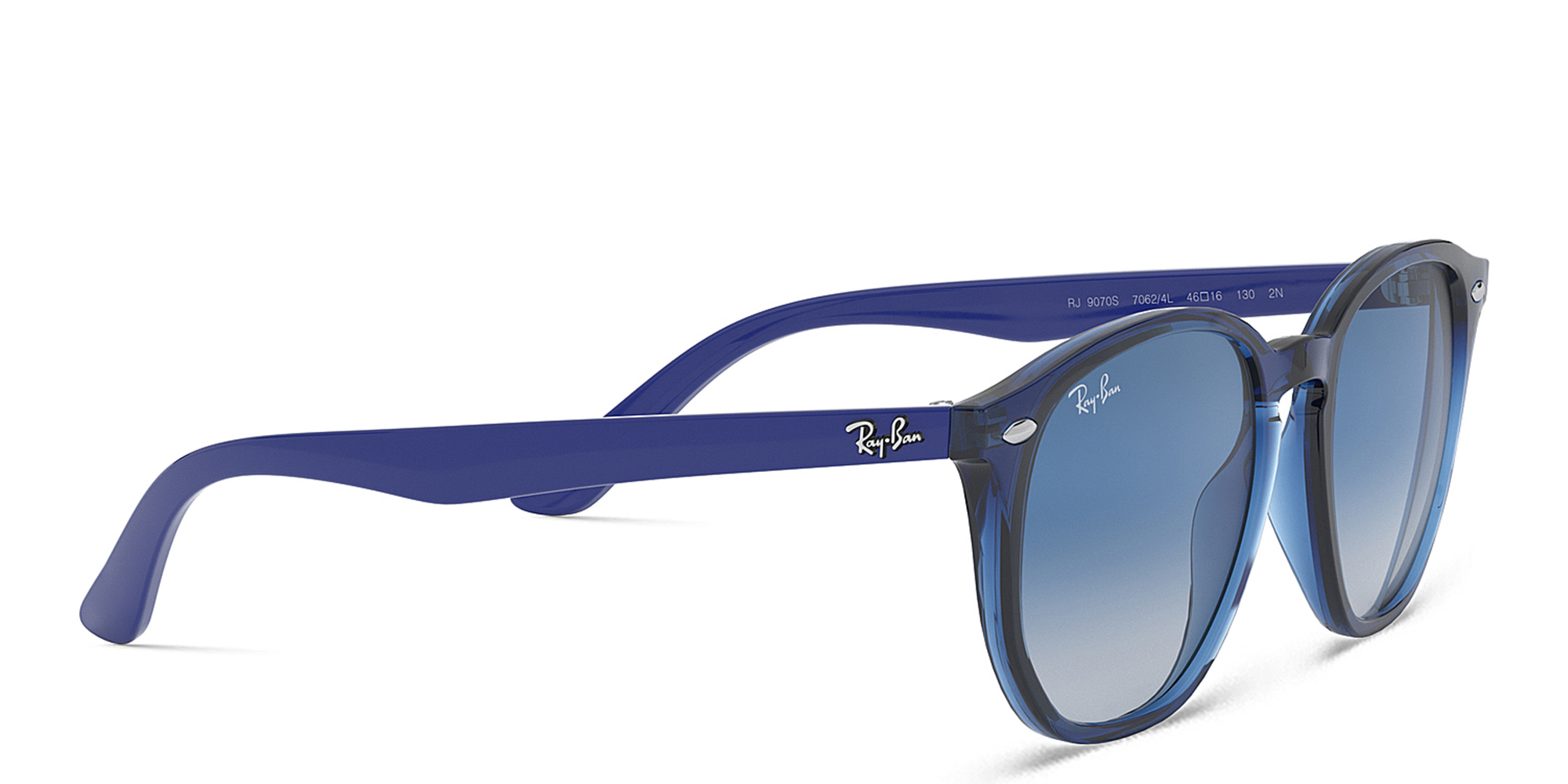 Ray-Ban Junior Kids Irregular Sunglasses in Transparent Blue – Product Photo 4