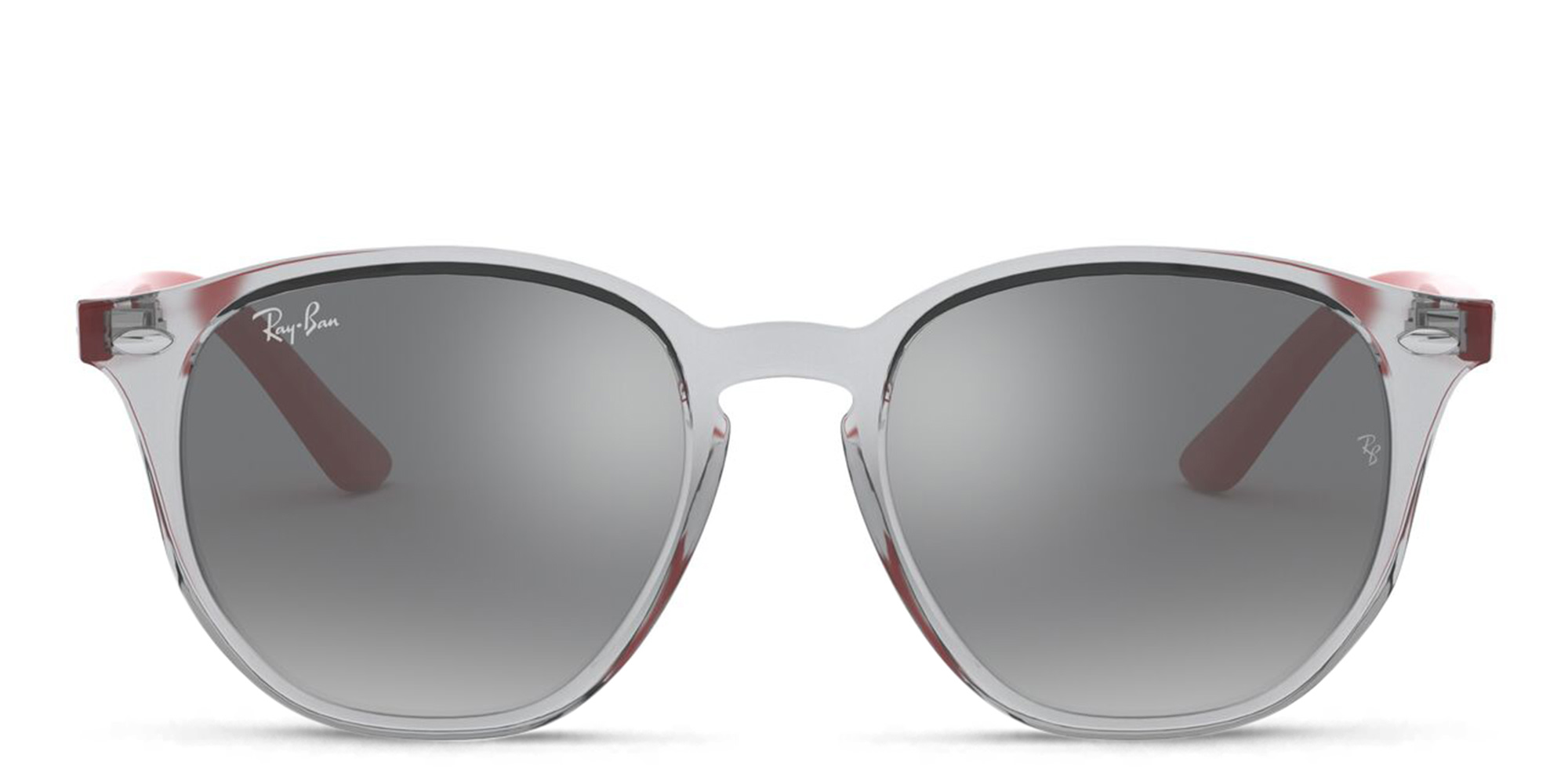 Ray-Ban Junior Kids Irregular Sunglasses in Transparent Grey – Product Photo 1