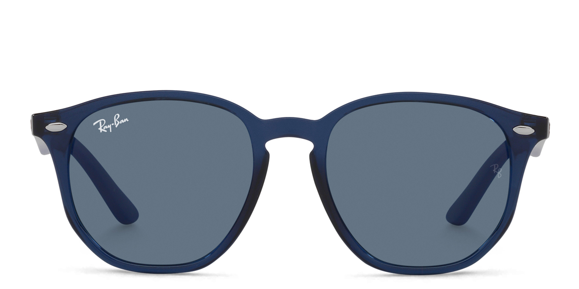 Ray-Ban Junior Kids Irregular Sunglasses in Transparent Blue – Product Photo 1