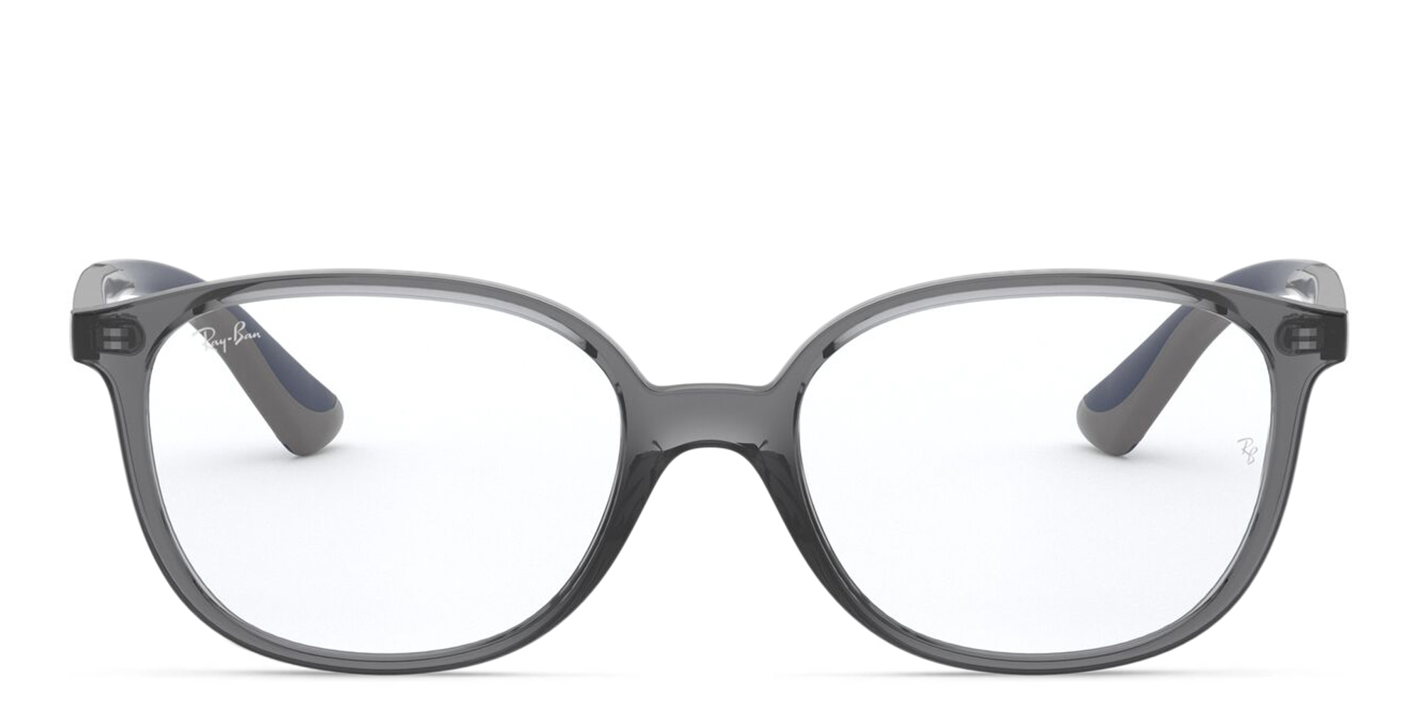 Ray-Ban Junior Kids Square Eyeglasses in Transparent Grey – Product Photo 1