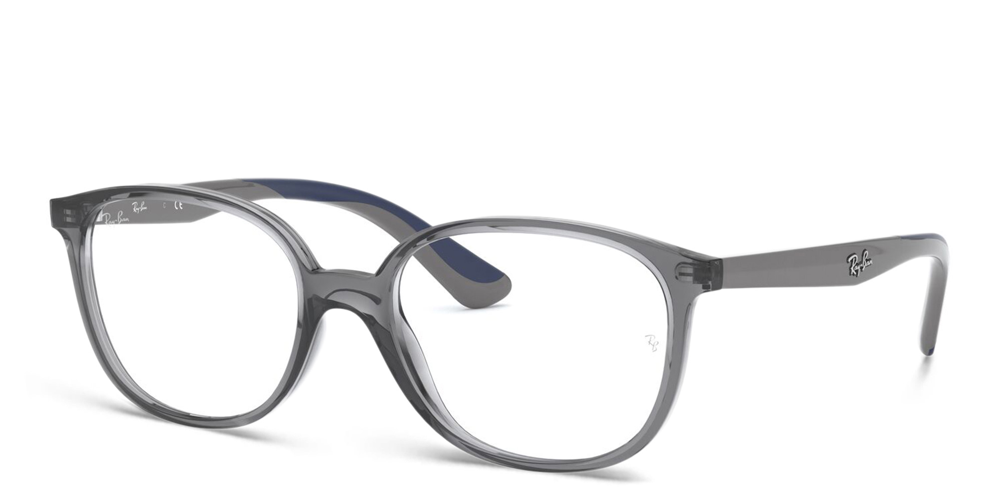 Ray-Ban Junior Kids Square Eyeglasses in Transparent Grey – Product Photo 2