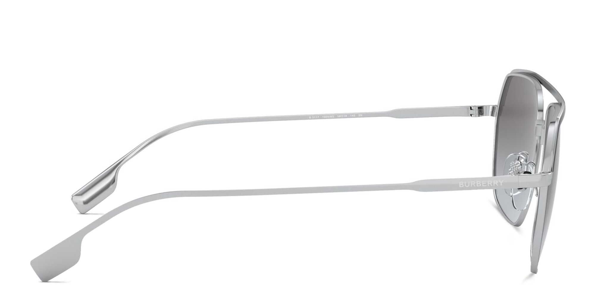 BURBERRY Square Sunglasses in Silver – Product Photo 3