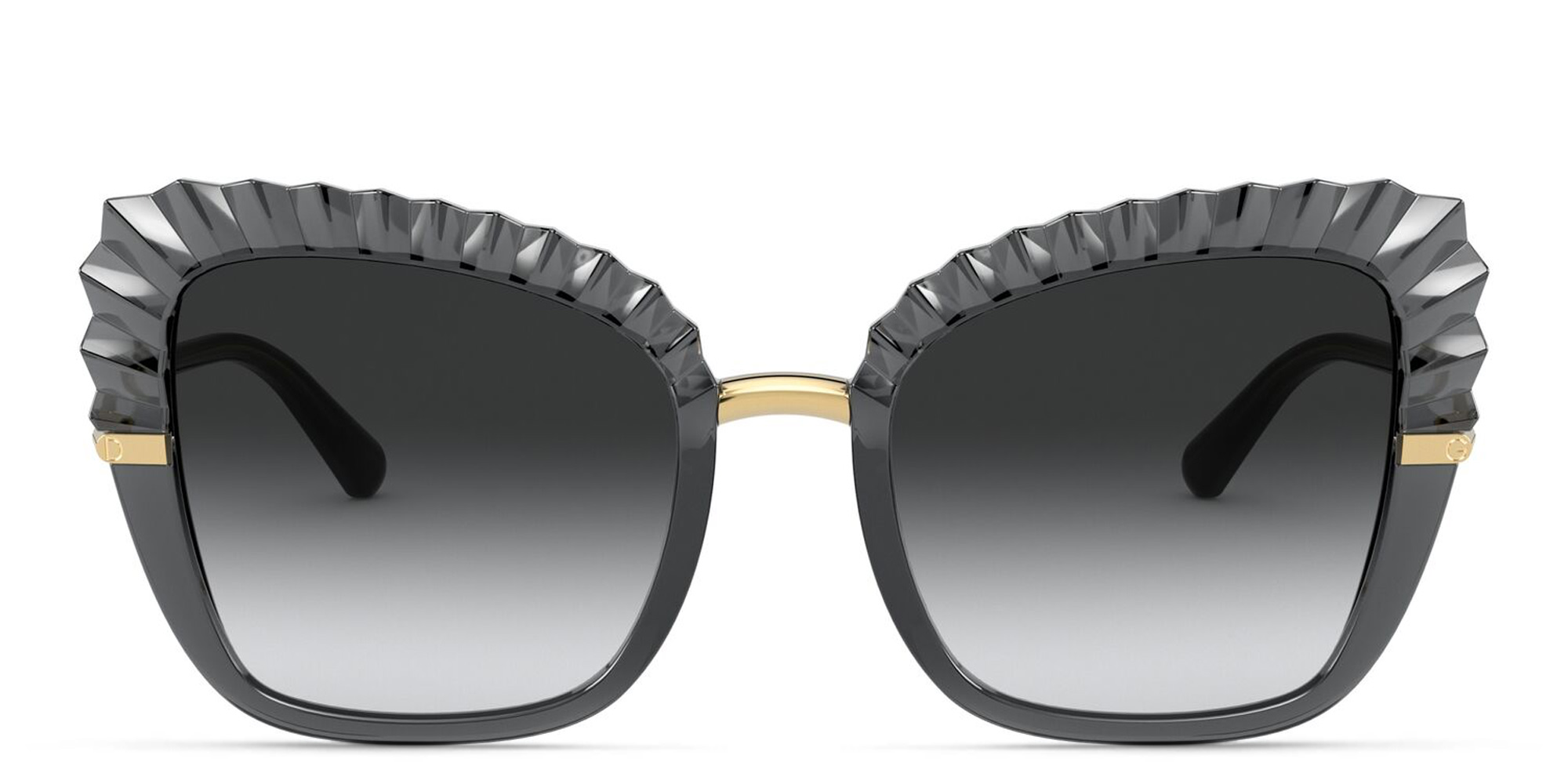 نظارة شمسية بإطار كات آي من دولتشي آند غابانا بلون رمادي شفاف - صورة المنتج 1