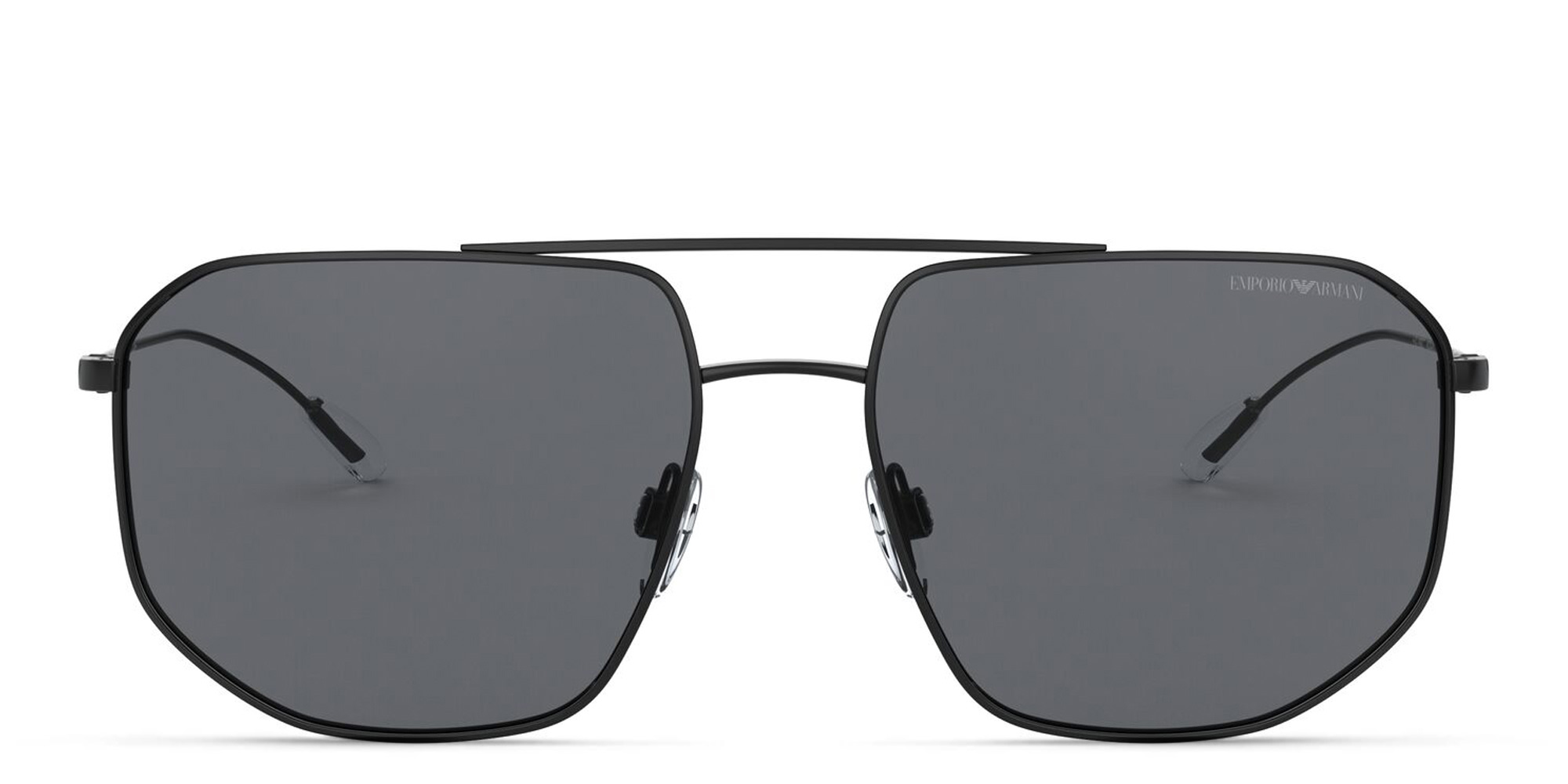 Emporio Armani Irregular Sunglasses in Matte Black – Product Photo 1