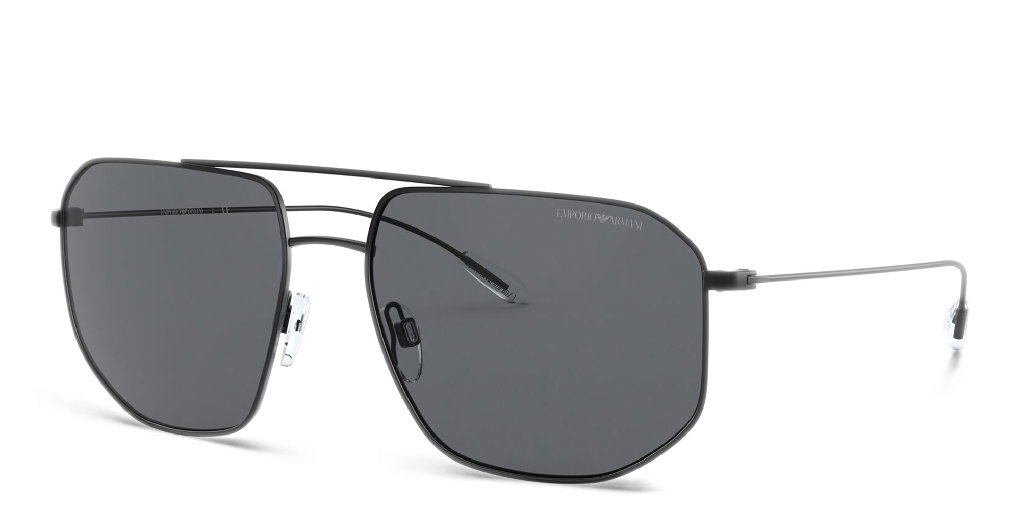 Emporio Armani Irregular Sunglasses in Matte Black – Product Photo 2