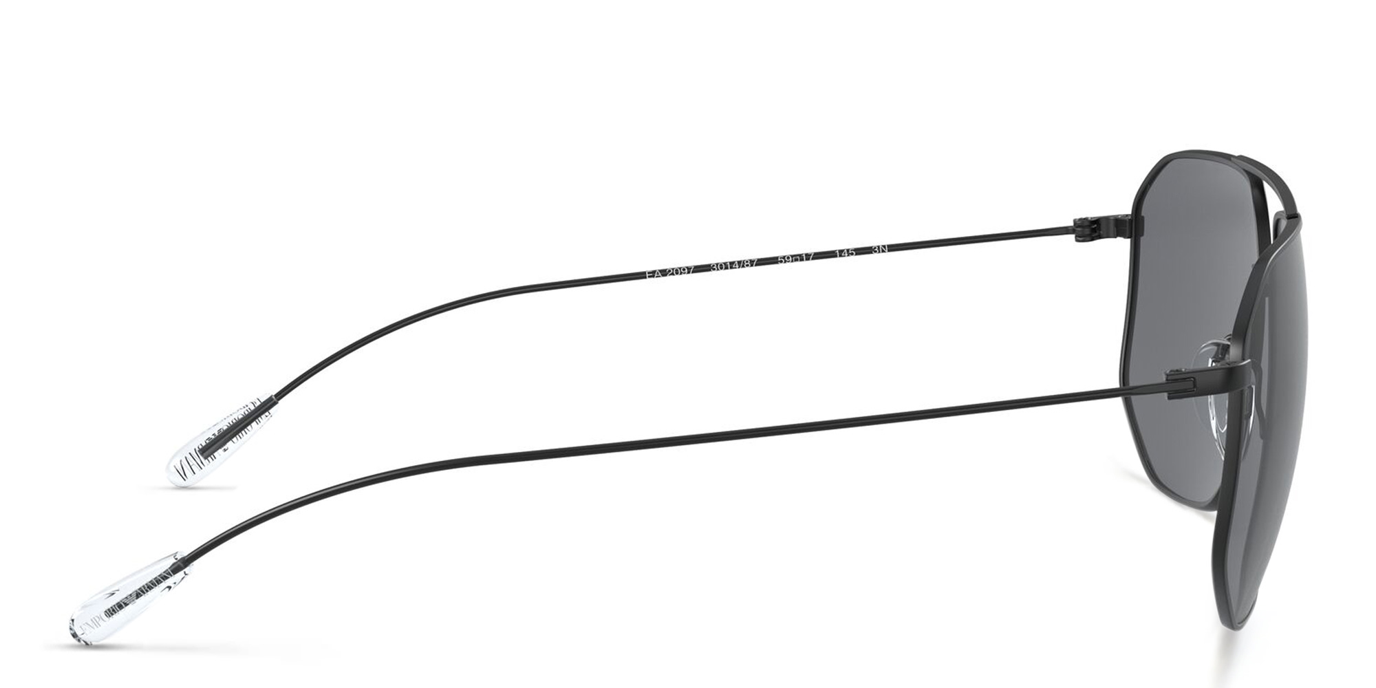 Emporio Armani Irregular Sunglasses in Matte Black – Product Photo 3