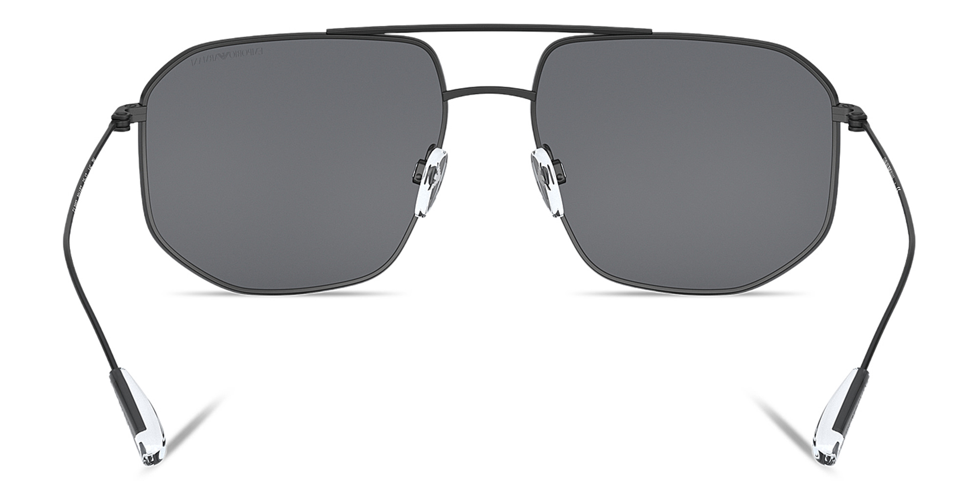 Emporio Armani Irregular Sunglasses in Matte Black – Product Photo 4