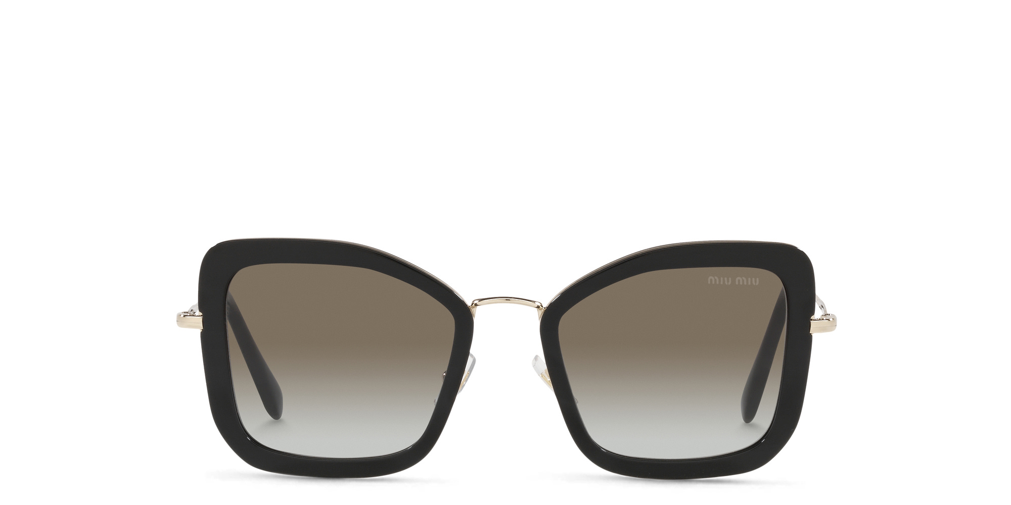 Shop MIU MIU Cat Eye Sunglasses in Black online.