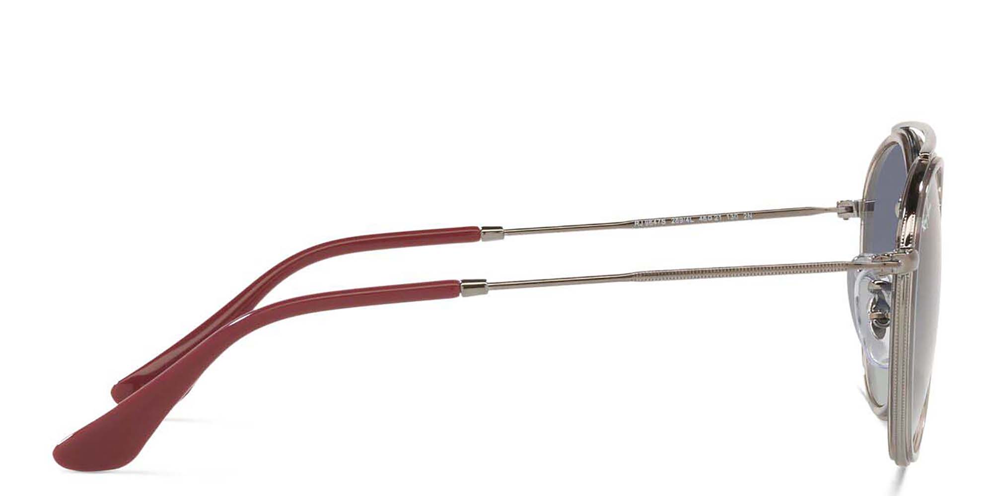 نظارة شمسية بإطار دائري للأطفال من راي بان جونيور بلون رمادي شفاف - صورة المنتج 3