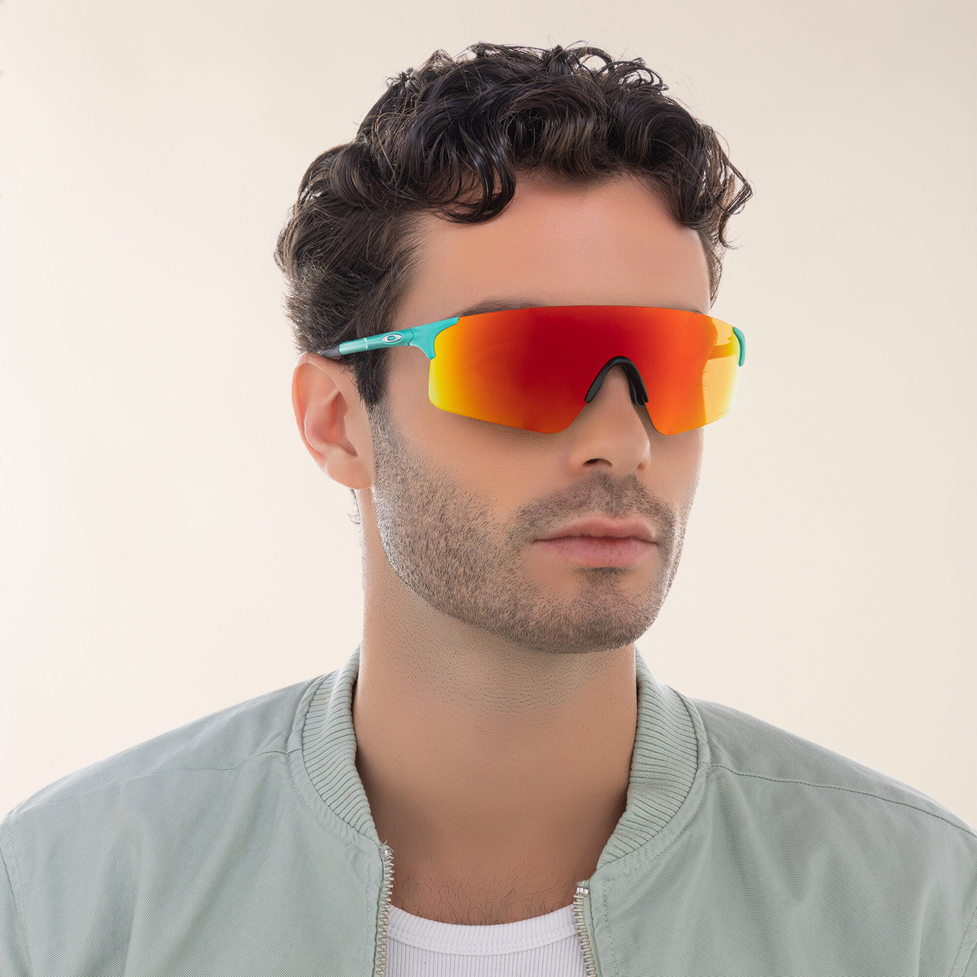 Shop Oakley EVZero™ Blades Rimless Rectangle Sunglasses in Blue online.