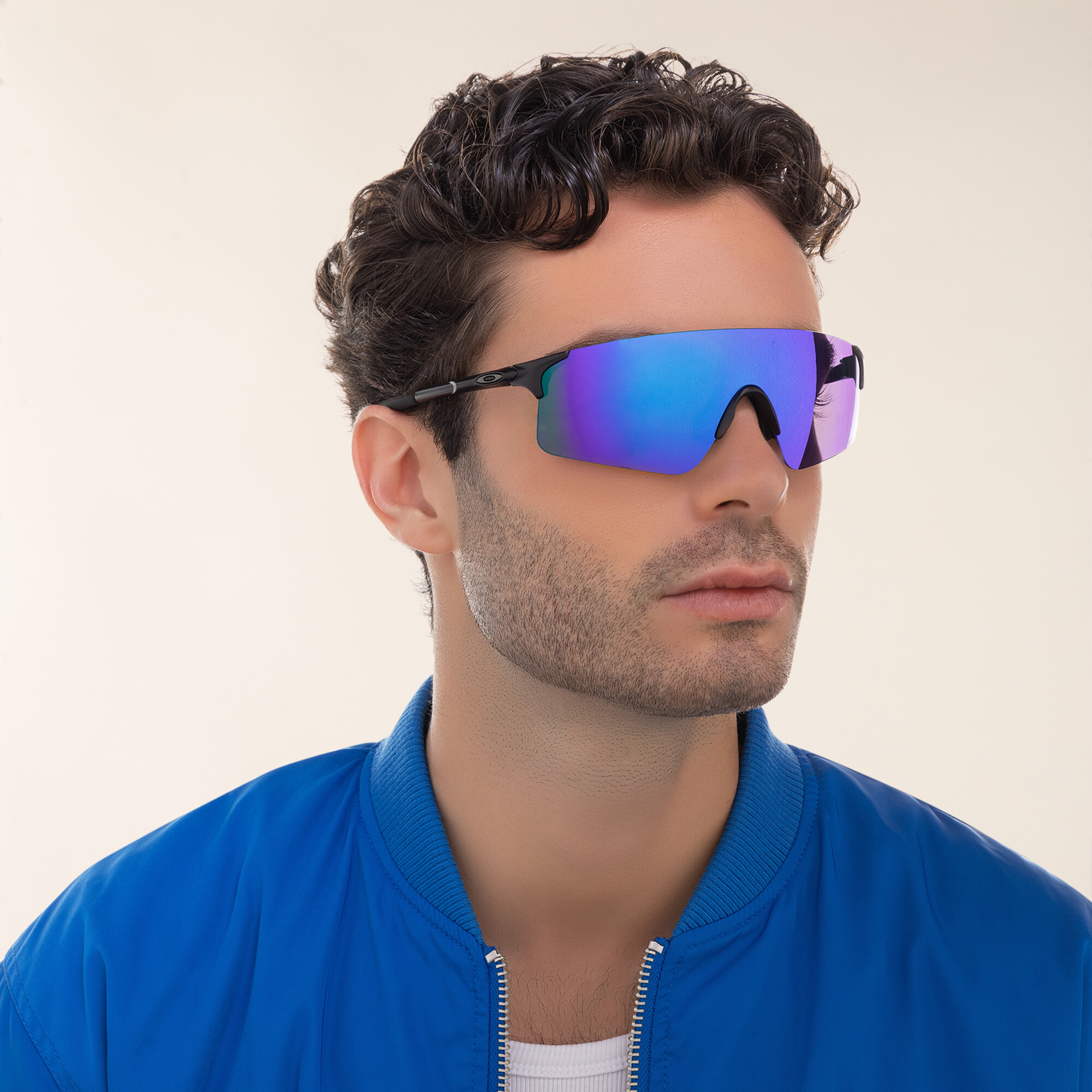 Shop Oakley EVZero™ Blades Rimless Rectangle Sunglasses in Black online.