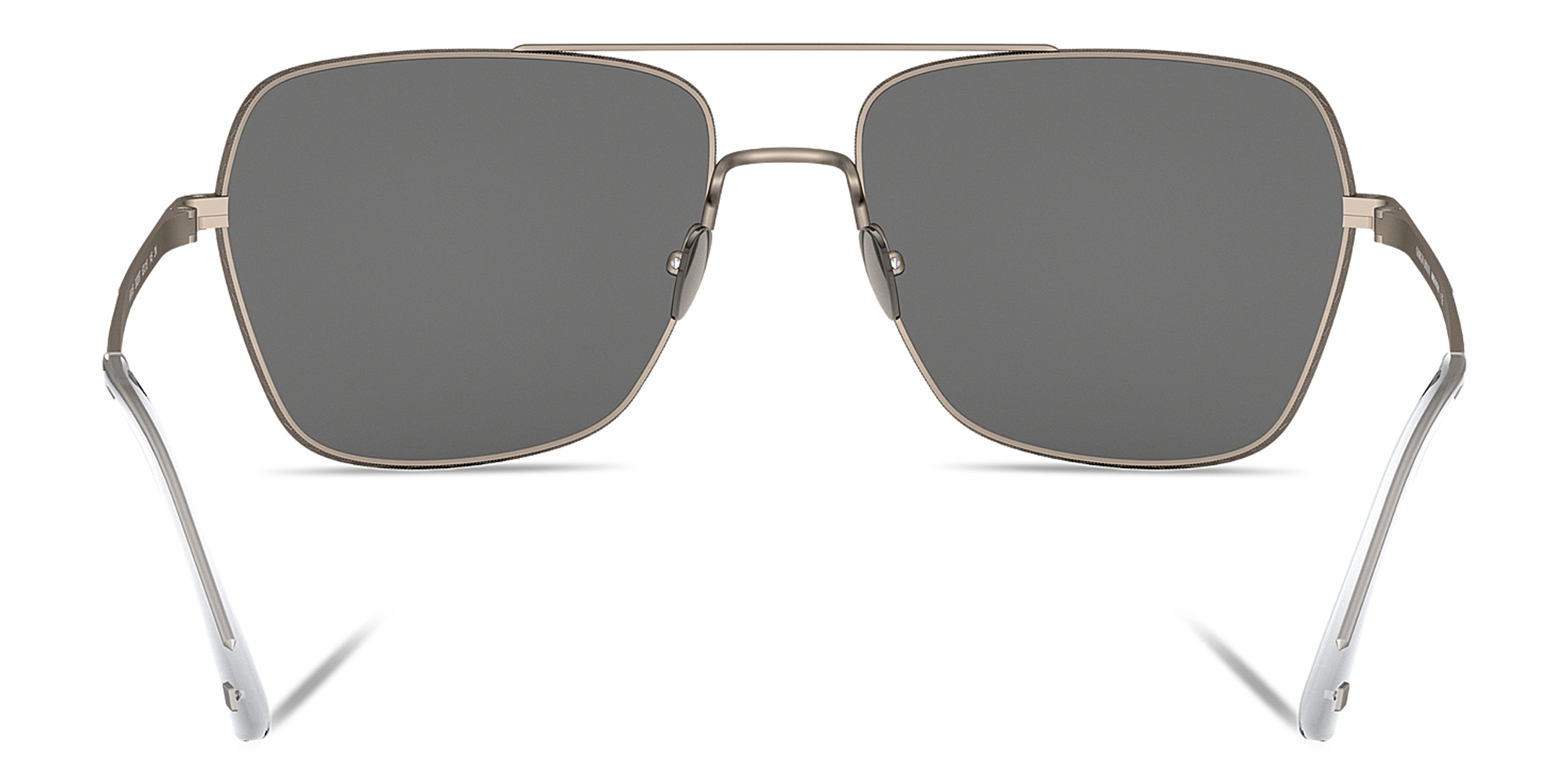 تسوق نظارة شمسية مستطيلة كبيرة جورجو أرماني بلون Matte Gunmetal أونلاين.