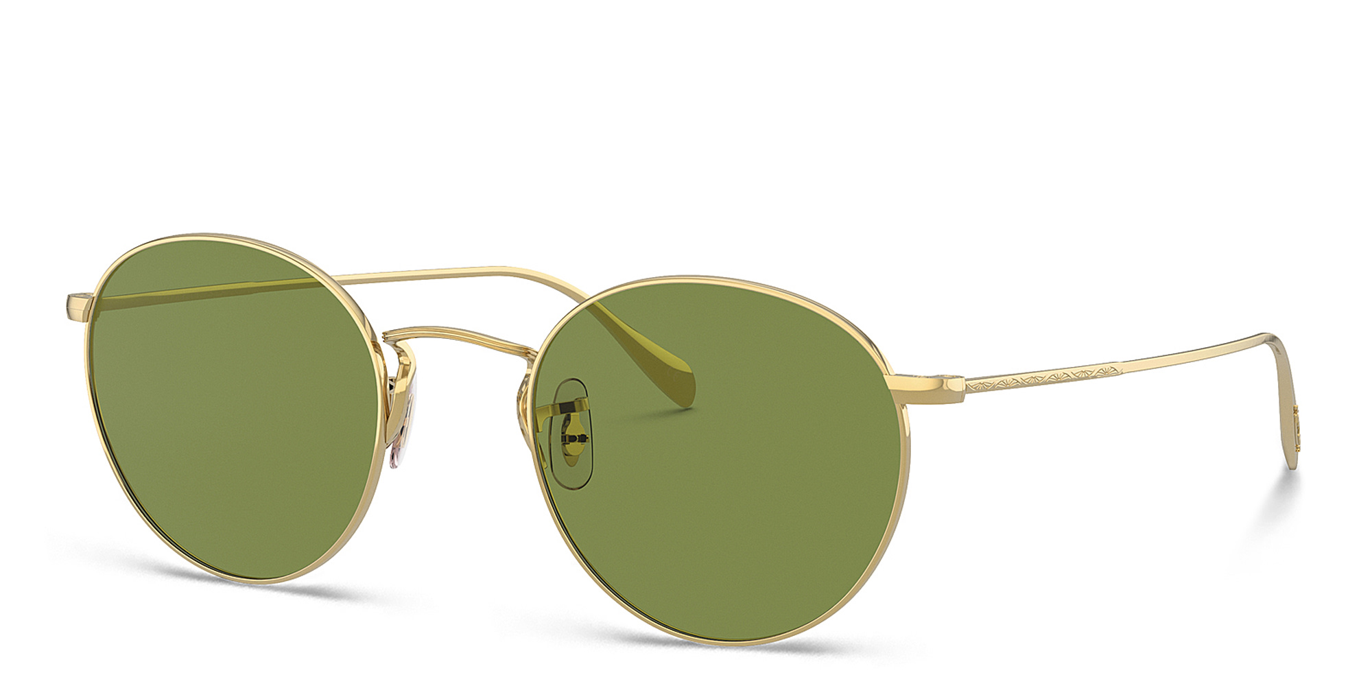 Shop OLIVER PEOPLES Unisex Panthos Sunglasses in Gold online.