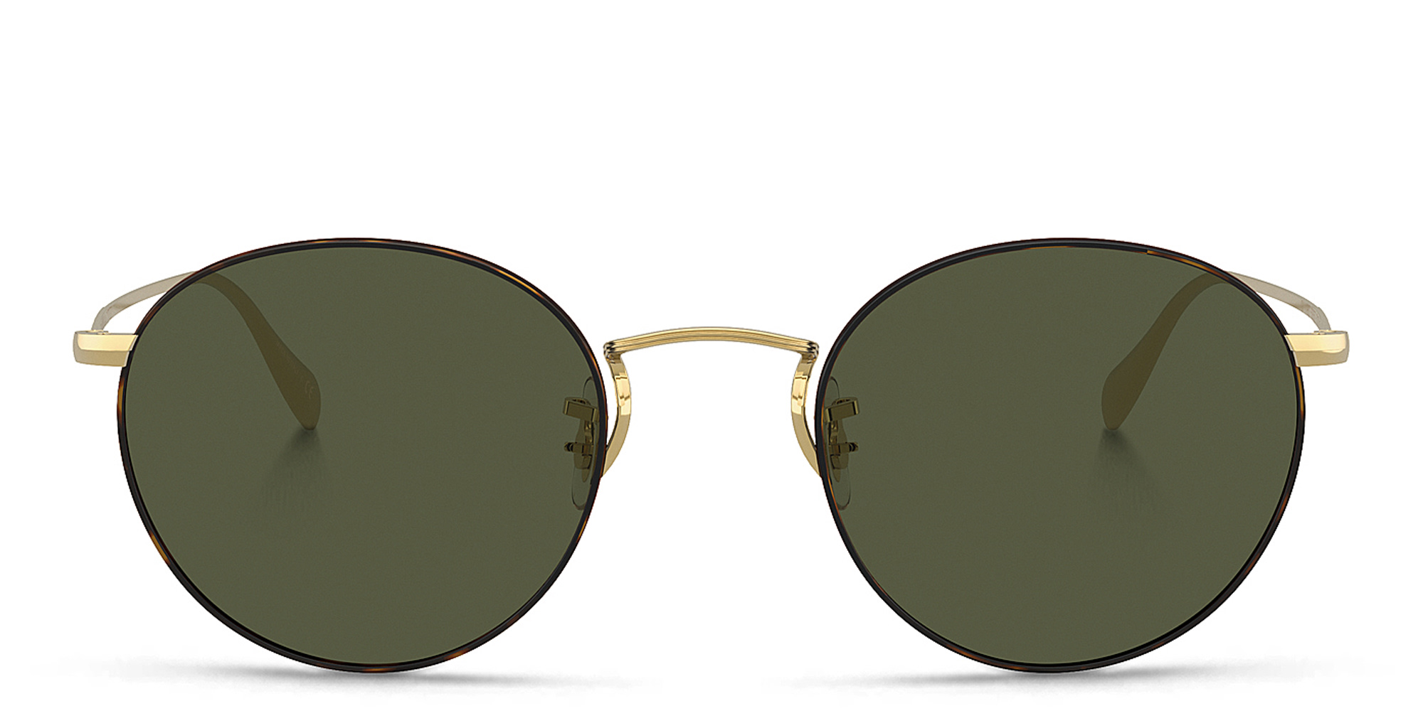 Shop OLIVER PEOPLES Unisex Panthos Sunglasses in Gold-Tortoise online.