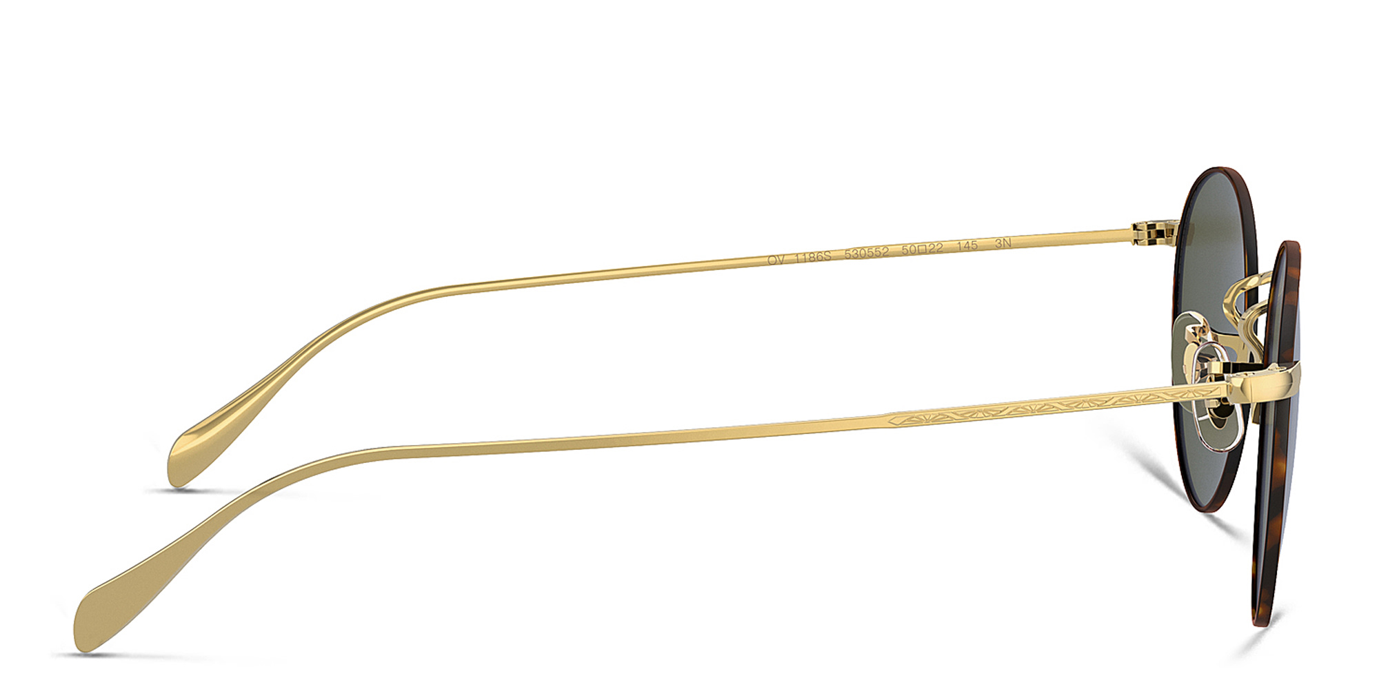 Shop OLIVER PEOPLES Unisex Panthos Sunglasses in Gold-Tortoise online.