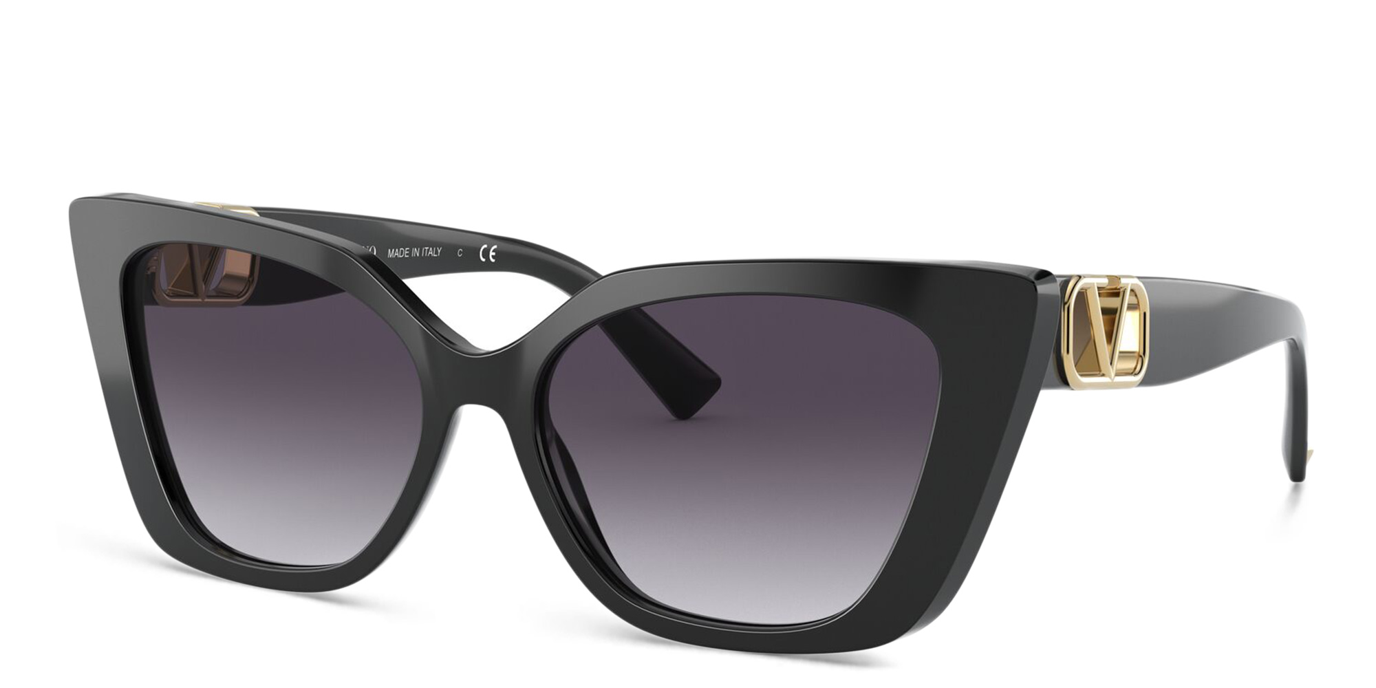 VALENTINO Cat Eye Sunglasses in Black – Product Photo 2