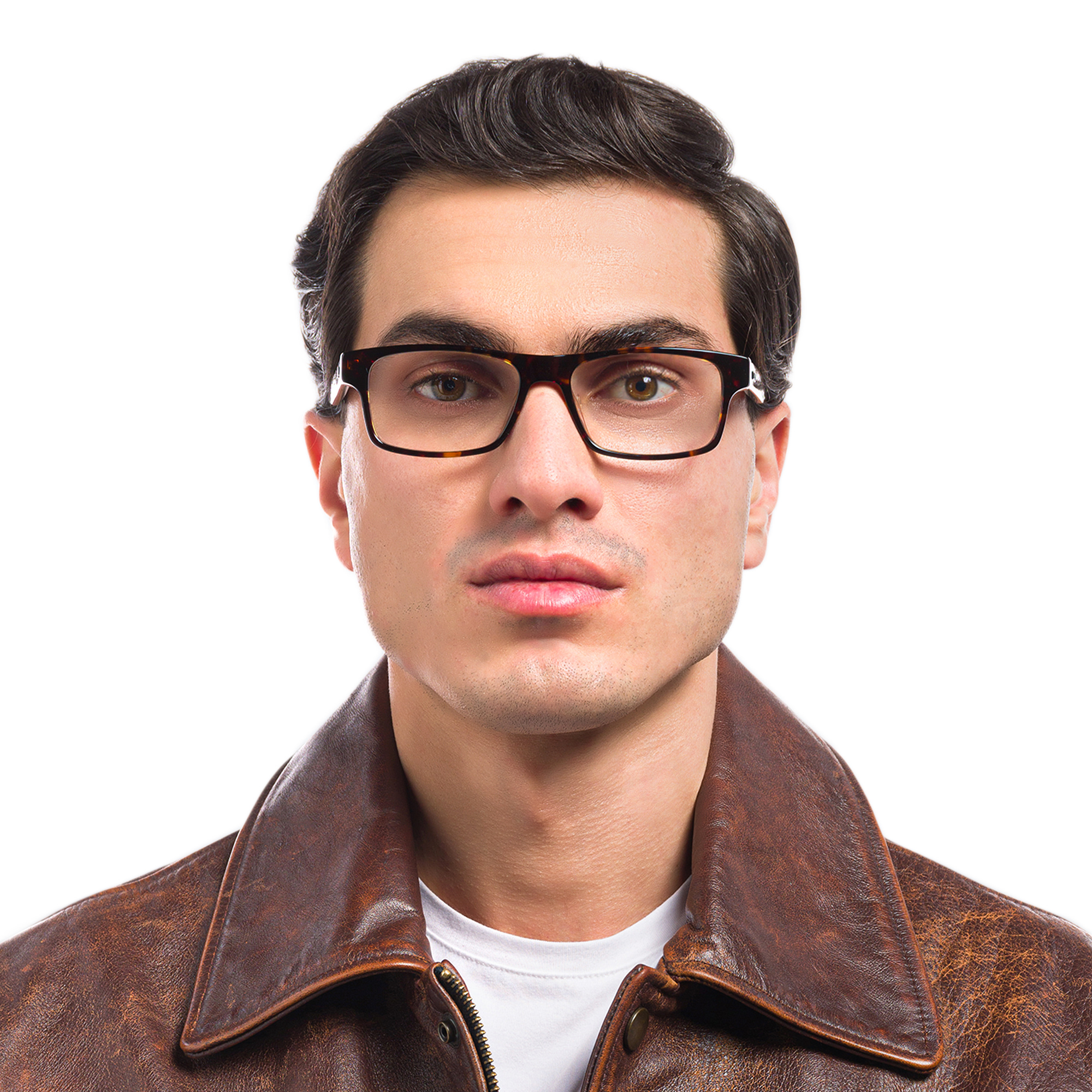 EYE'M Rectangle Eyeglasses in Havana – Product Photo 5