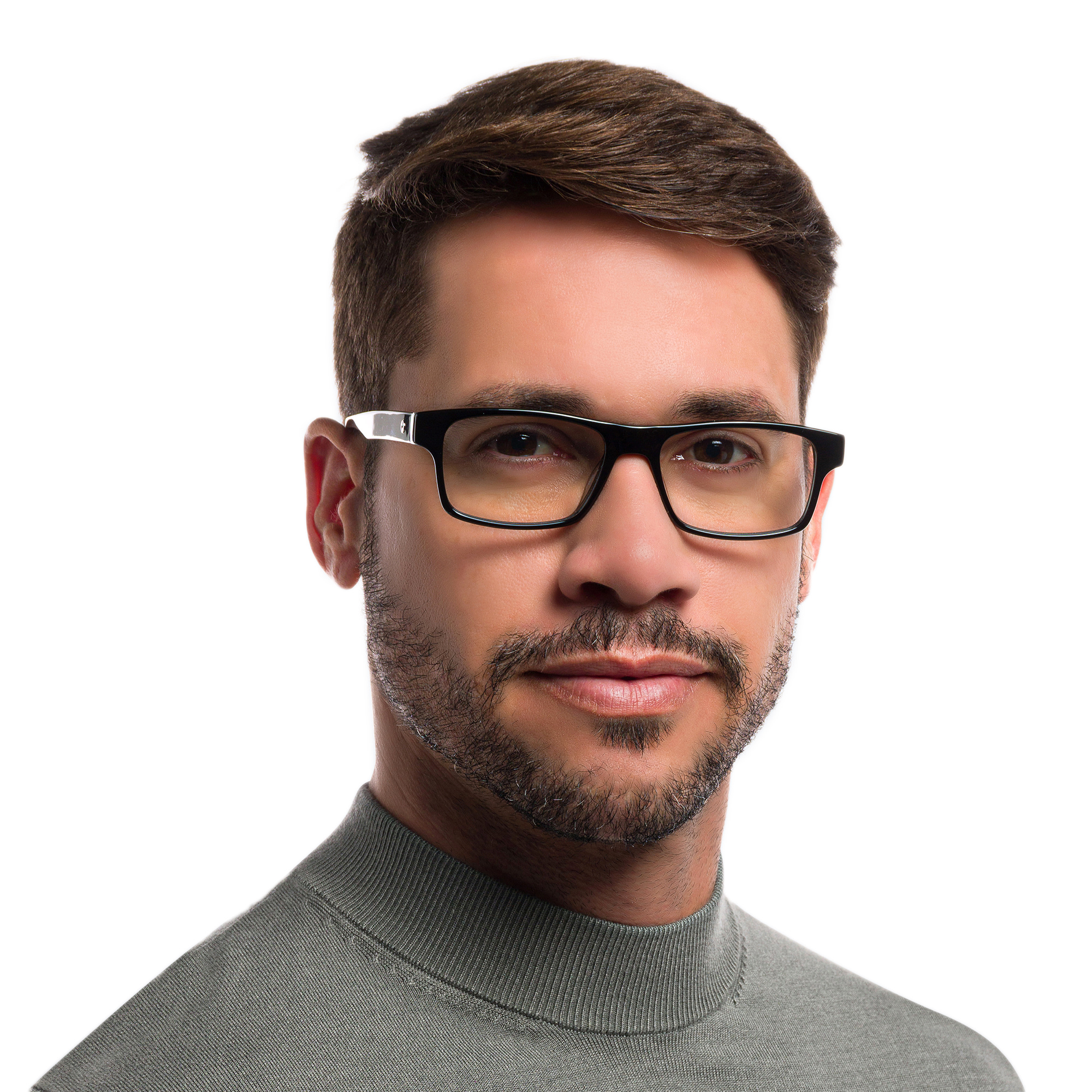 EYE'M Rectangle Eyeglasses in Black – Product Photo 6