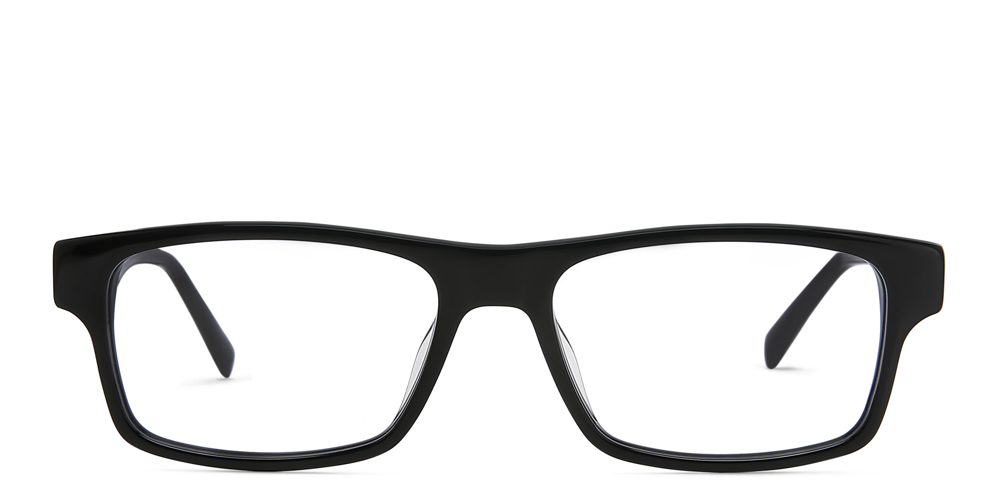 EYE'M Rectangle Eyeglasses in Black – Product Photo 1