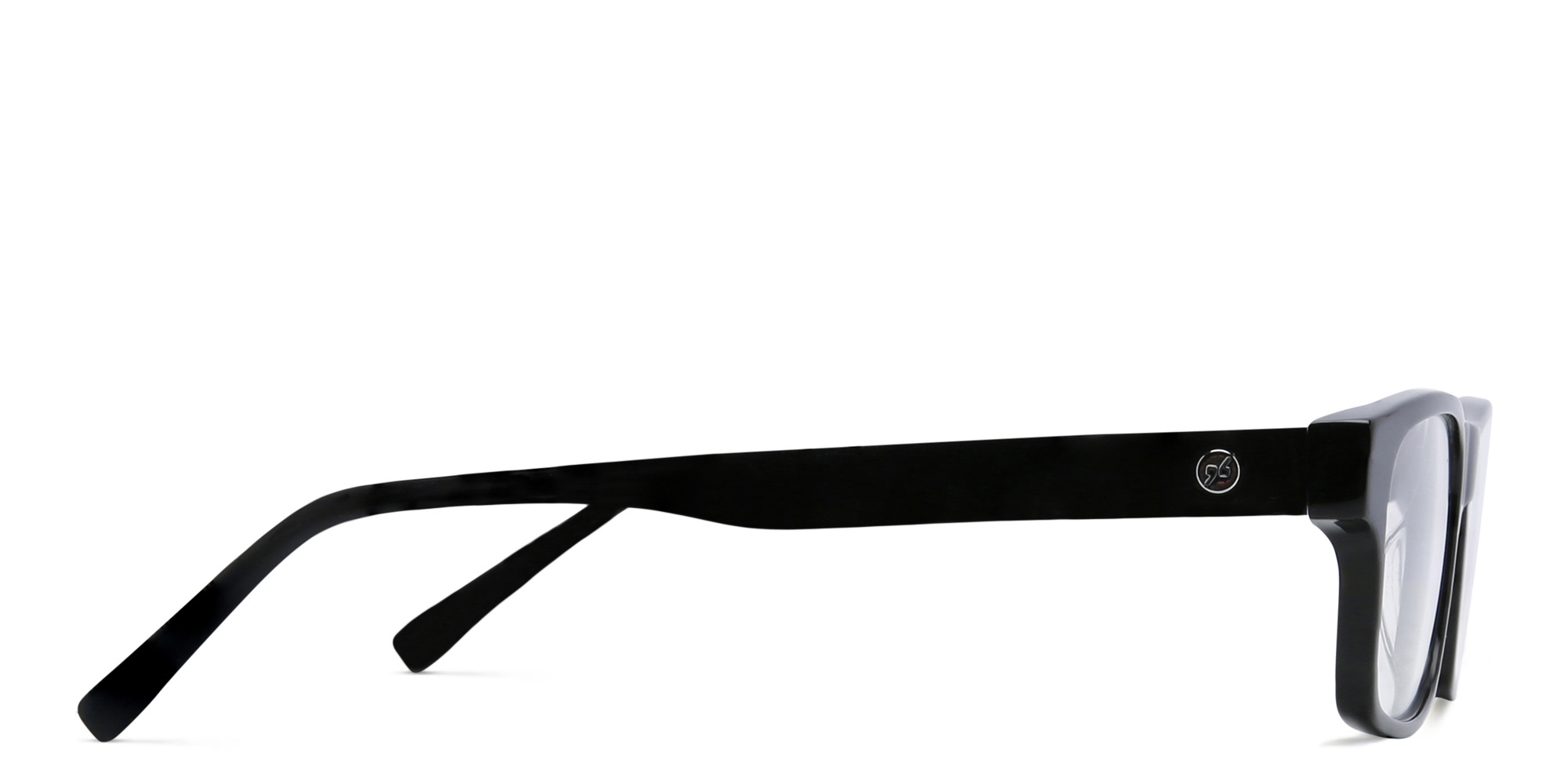 EYE'M Rectangle Eyeglasses in Black – Product Photo 3
