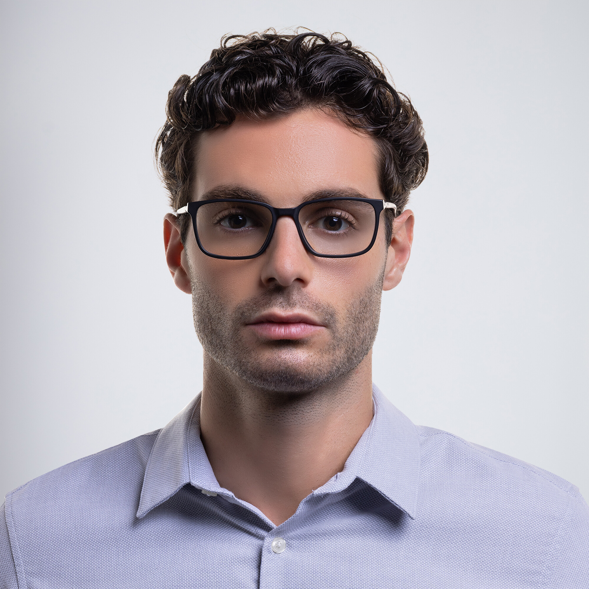 EYE'M Rectangle Eyeglasses in Black – Product Photo 5