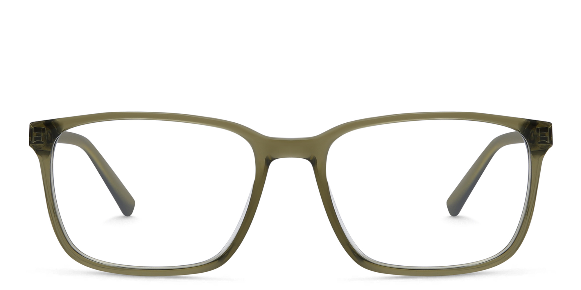 EYE'M Rectangle Eyeglasses in Green – Product Photo 1