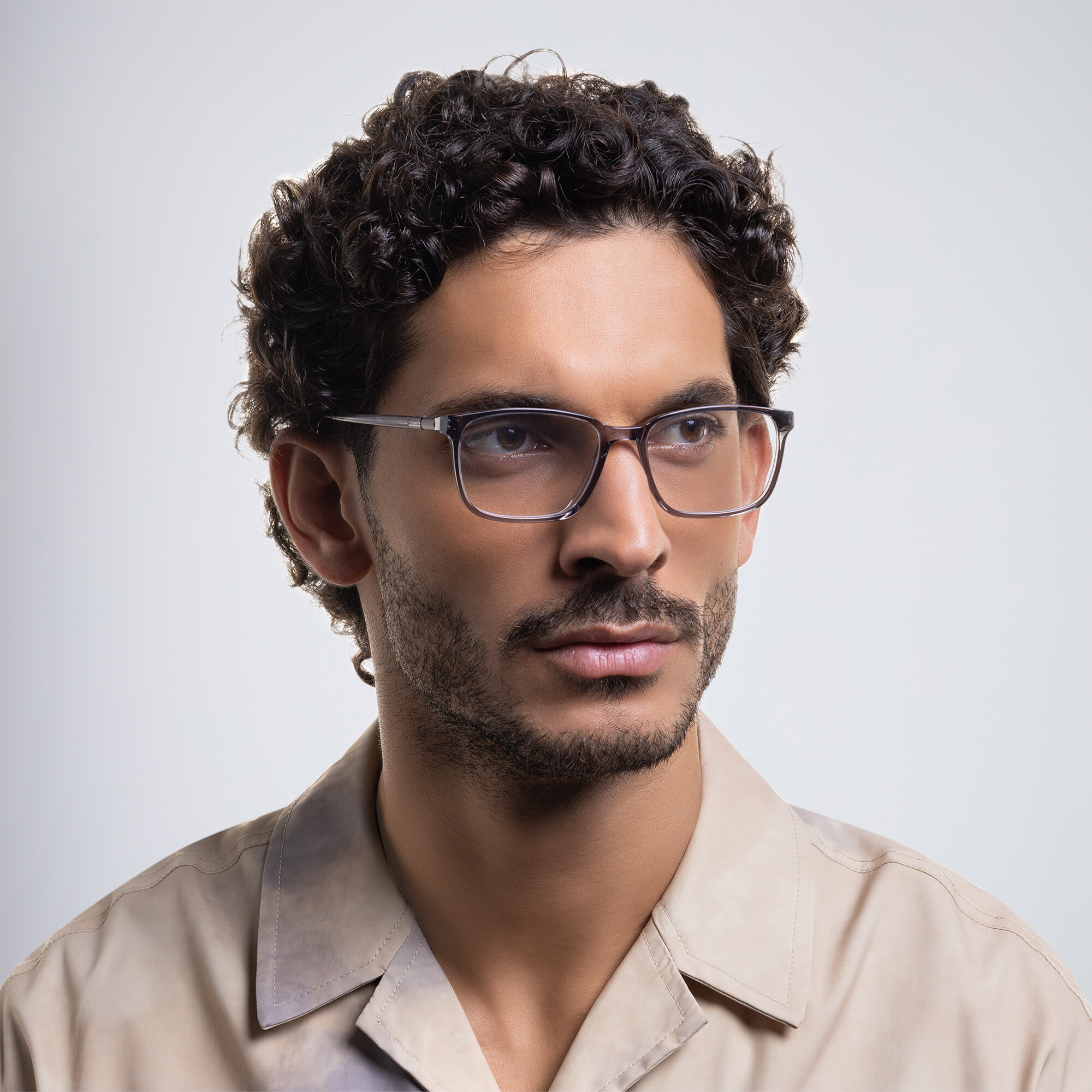 EYE'M Rectangle Eyeglasses in Grey – Product Photo 5