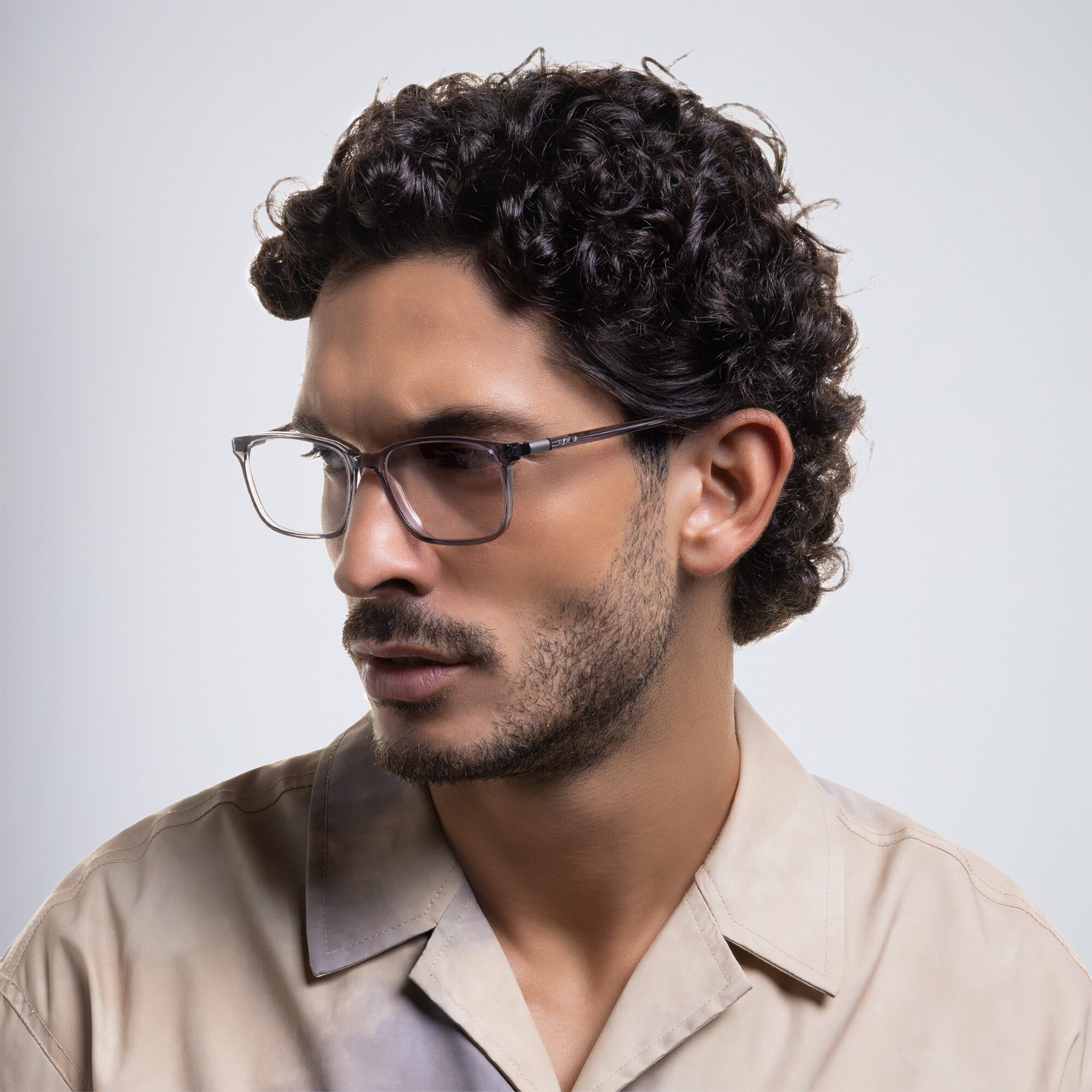 EYE'M Rectangle Eyeglasses in Grey – Product Photo 6