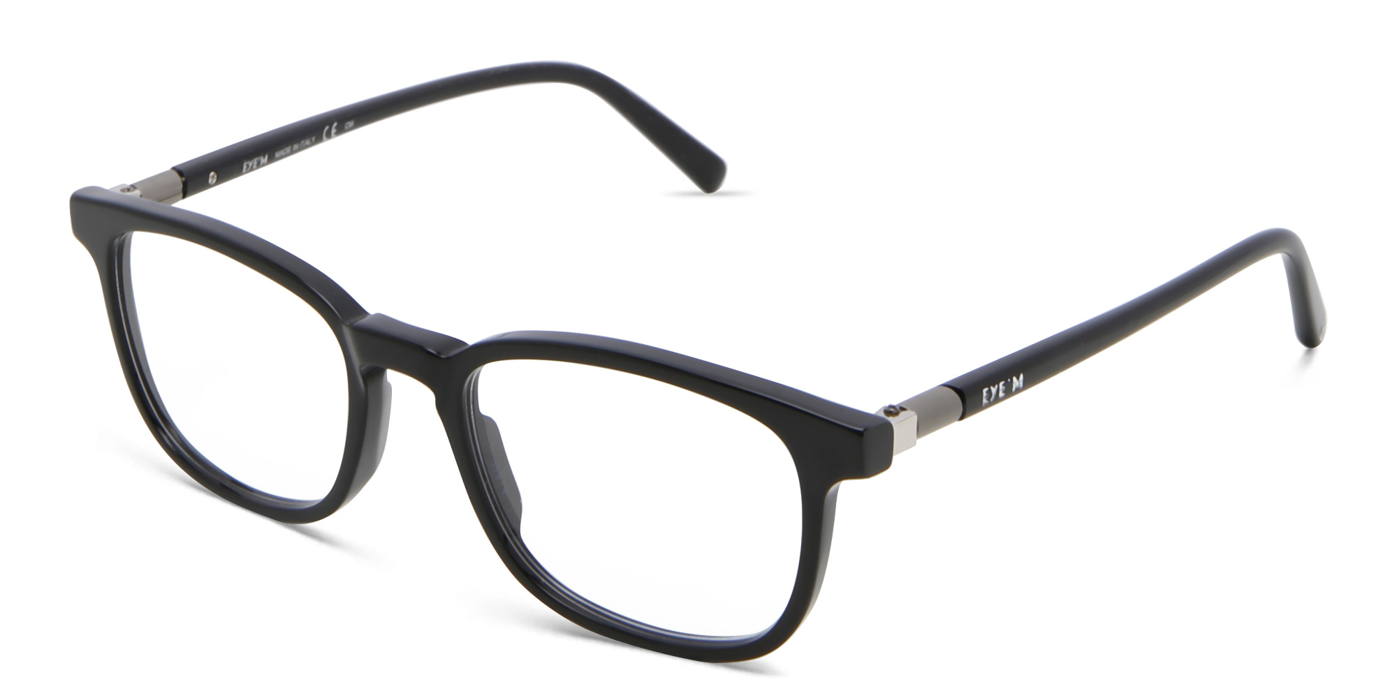 Shop EYE'M Square Eyeglasses in Black online.