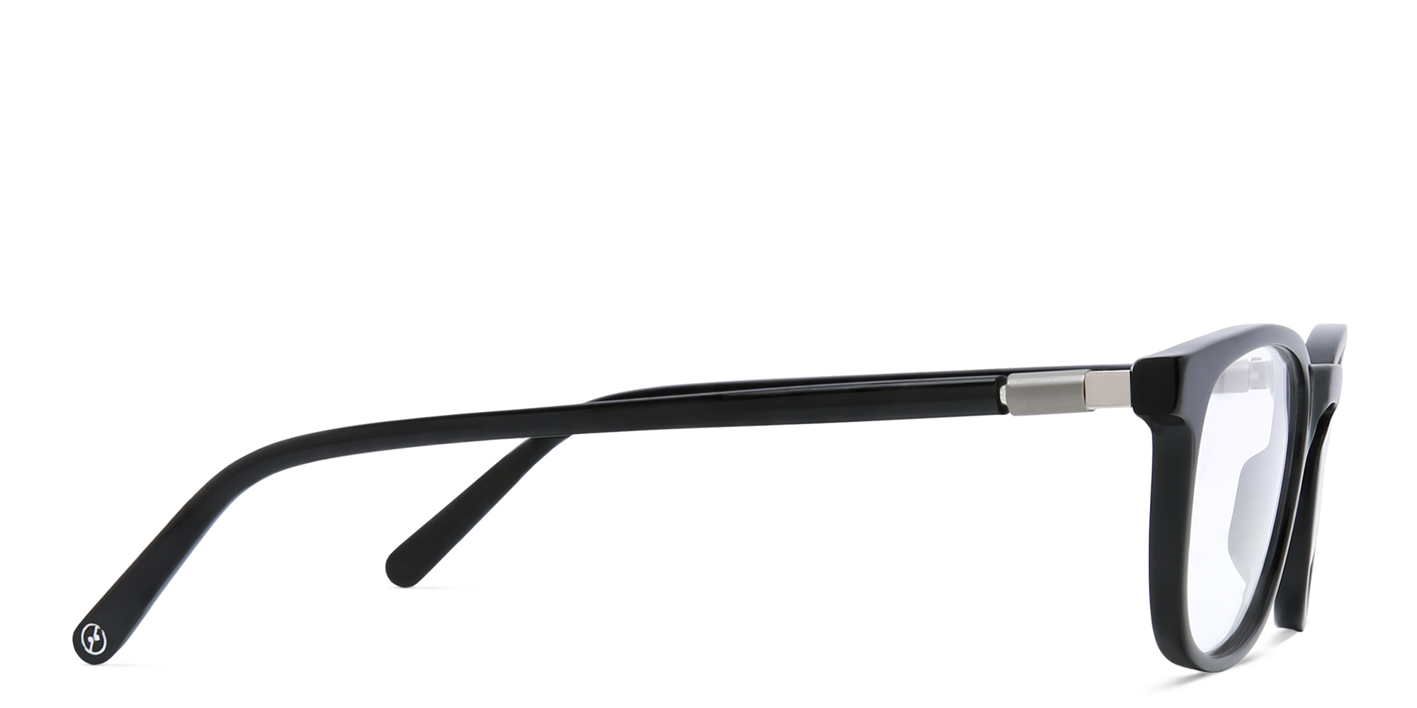 Shop EYE'M Square Eyeglasses in Black online.