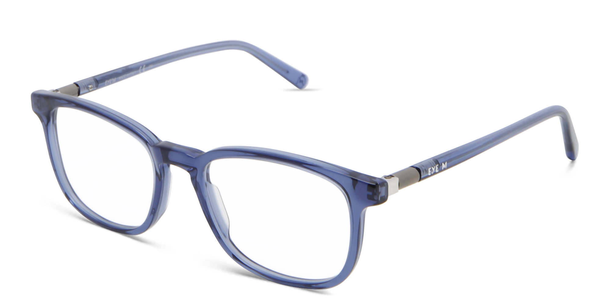 EYE'M Square Eyeglasses in Blue – Product Photo 2