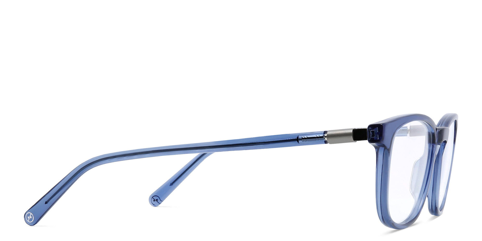 EYE'M Square Eyeglasses in Blue – Product Photo 3