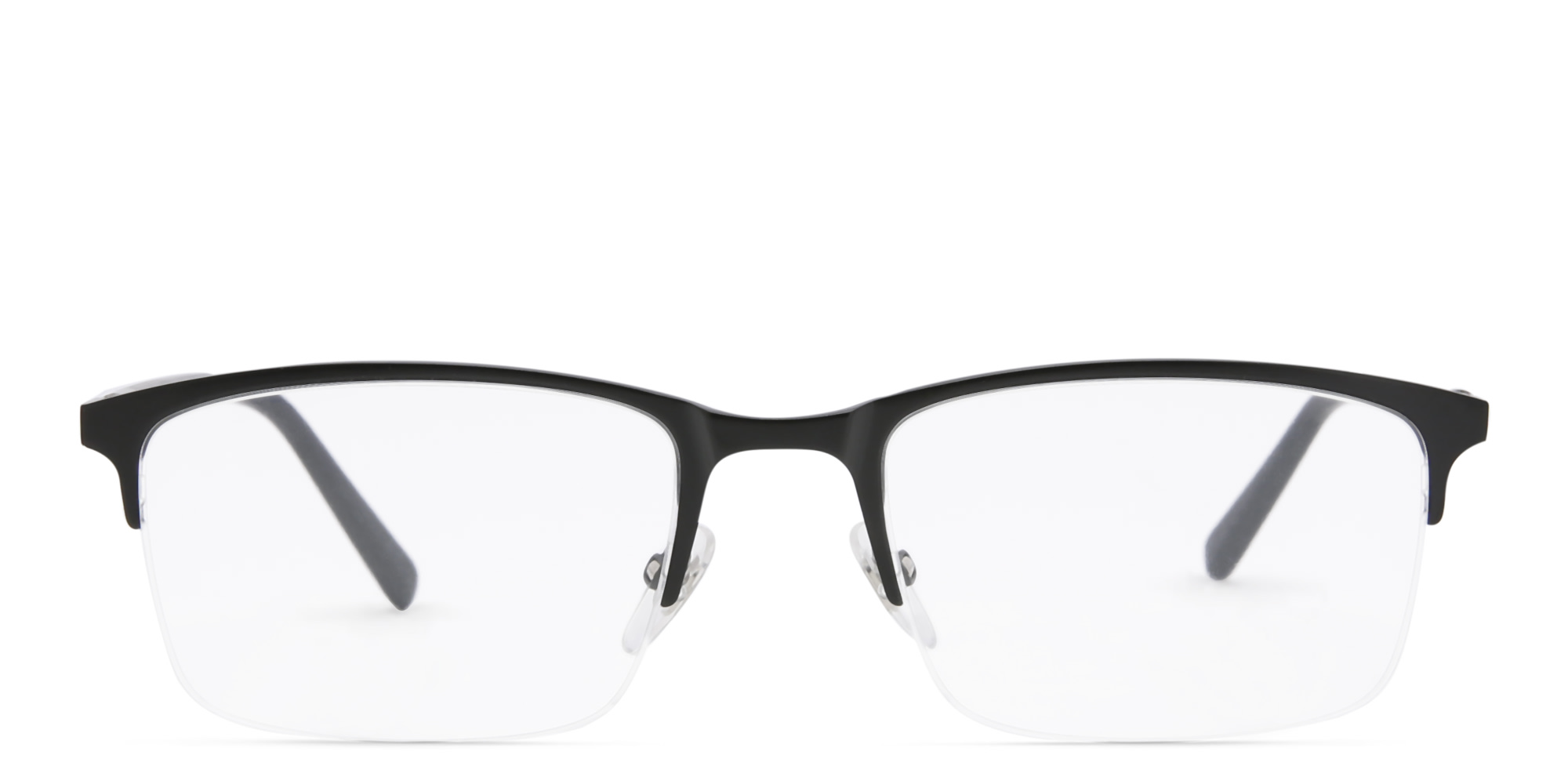 Shop EYE'M Half Rim Rectangle Eyeglasses in Black online.
