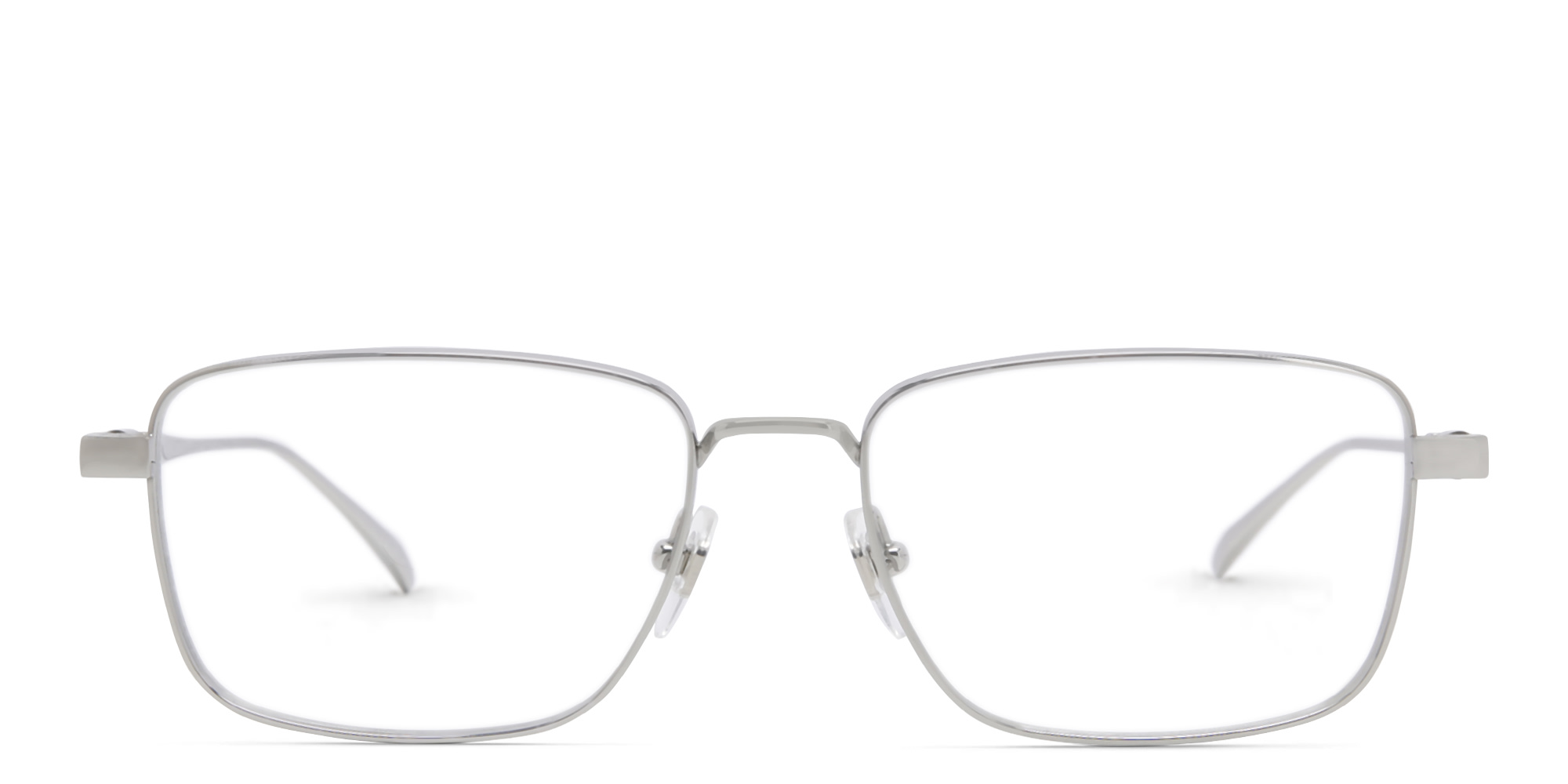 EYE'M Rectangle Eyeglasses in Silver – Product Photo 1