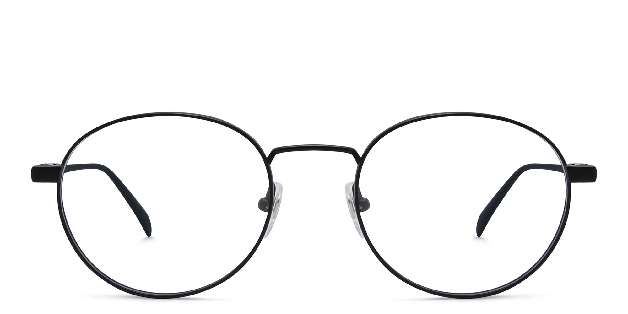 EYE'M Round Eyeglasses in Black – Product Photo 1