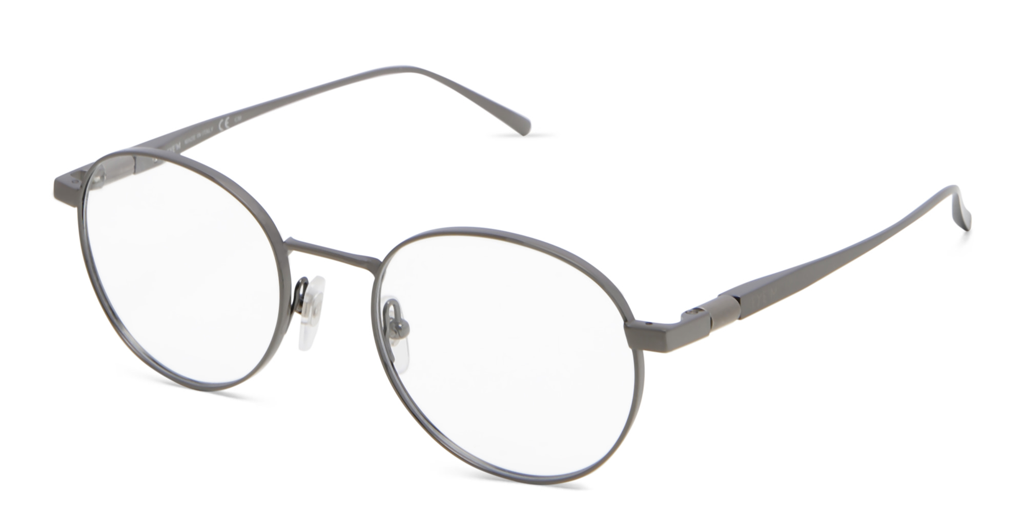 EYE'M Round Eyeglasses in Gunmetal – Product Photo 2