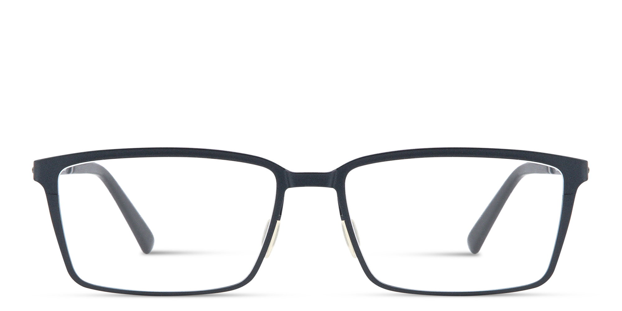 Shop EYE'M Logo Signature Rectangle Eyeglasses in Blue online.