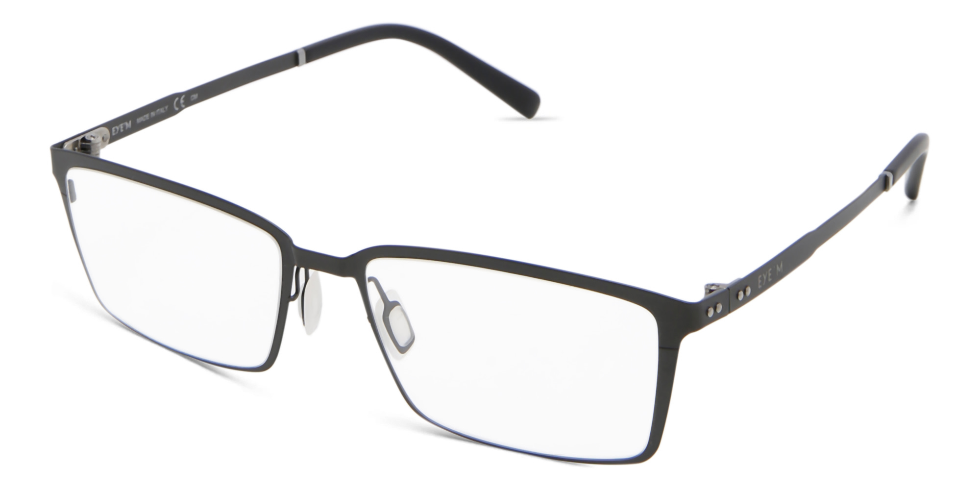 Shop EYE'M Rectangle Eyeglasses in Gunmetal online.