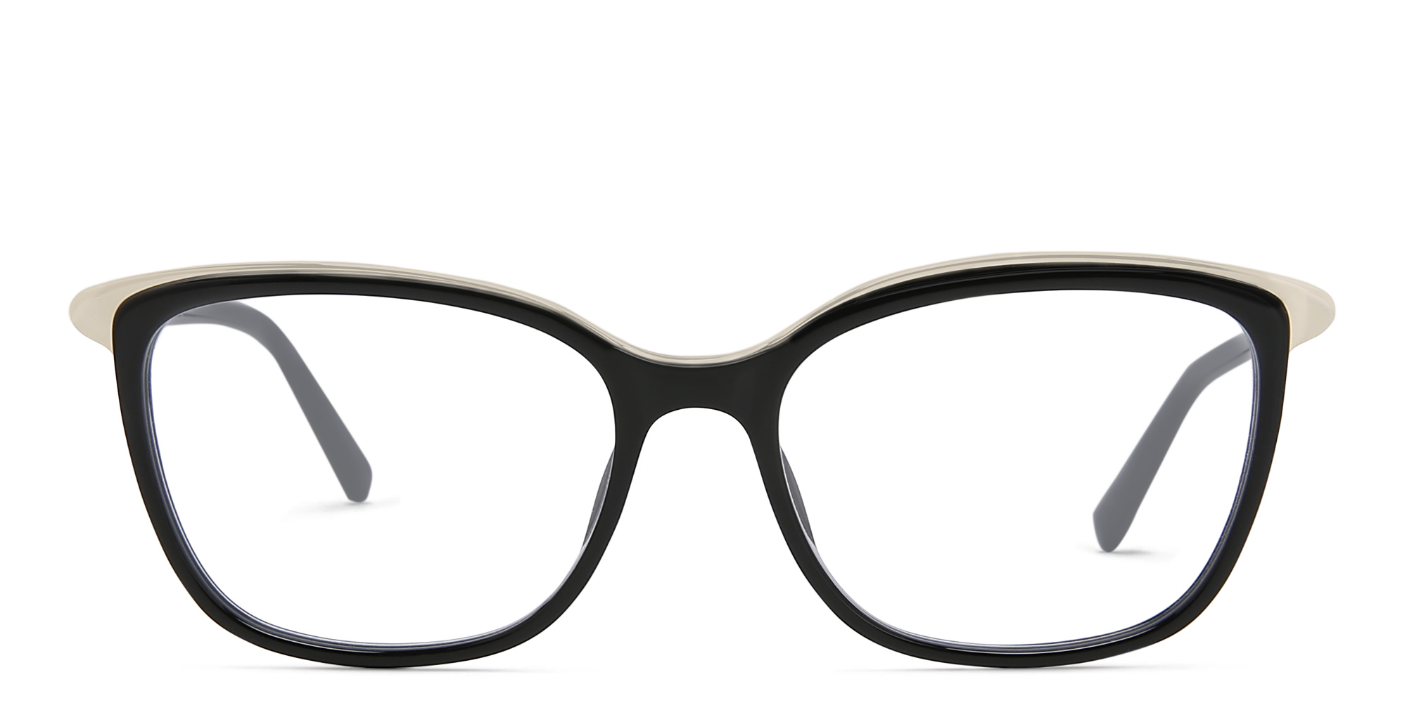 EYE'M Square Eyeglasses in Black – Product Photo 1